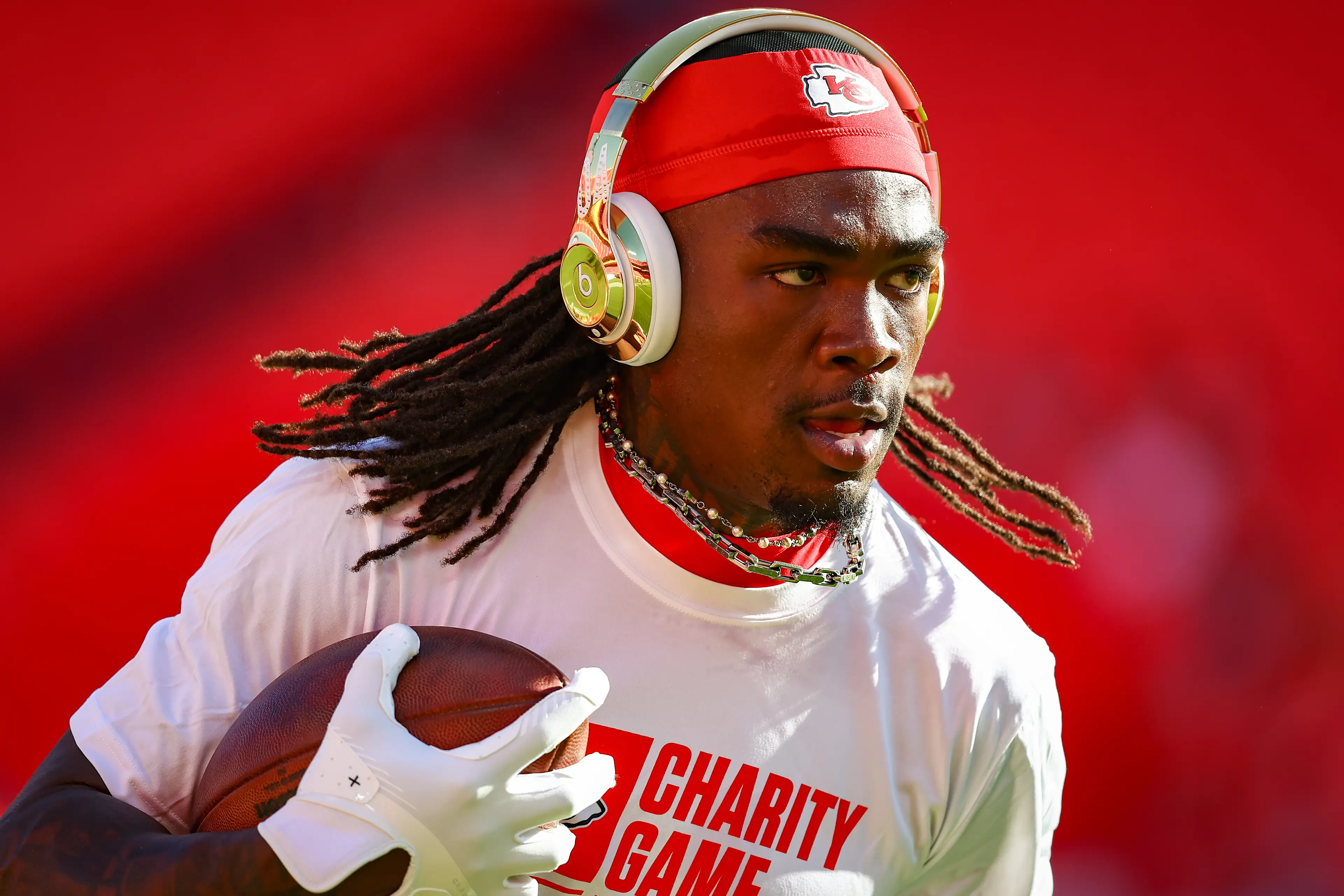 Rashee Rice for the Kansas City Chiefs. Image: David Eulitt / Contributor via Getty