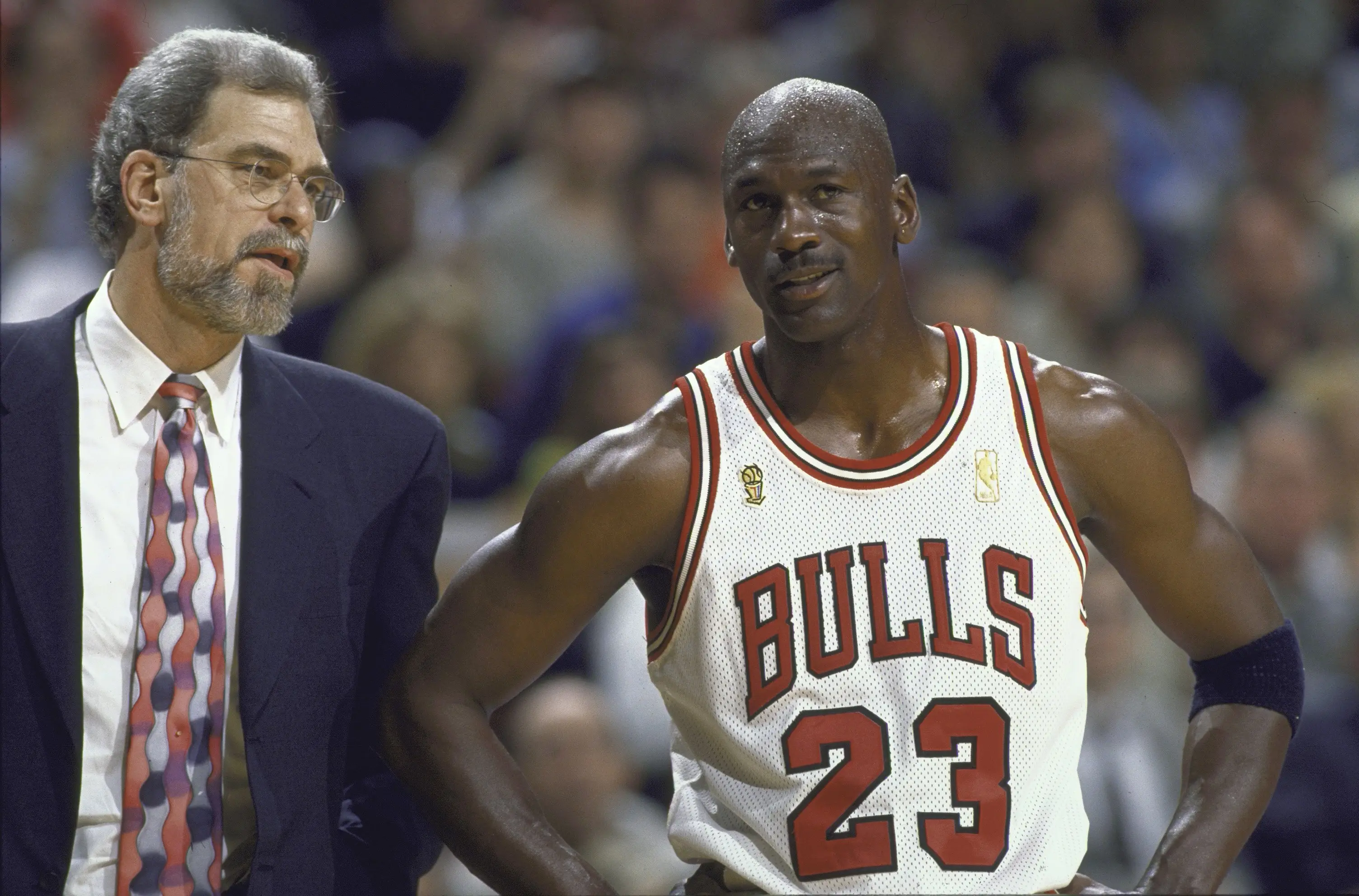 Jackson was full or praise for Jordan in his book "Eleven Rings: The Soul of Success / Photo by John Biever /Sports Illustrated via Getty Images