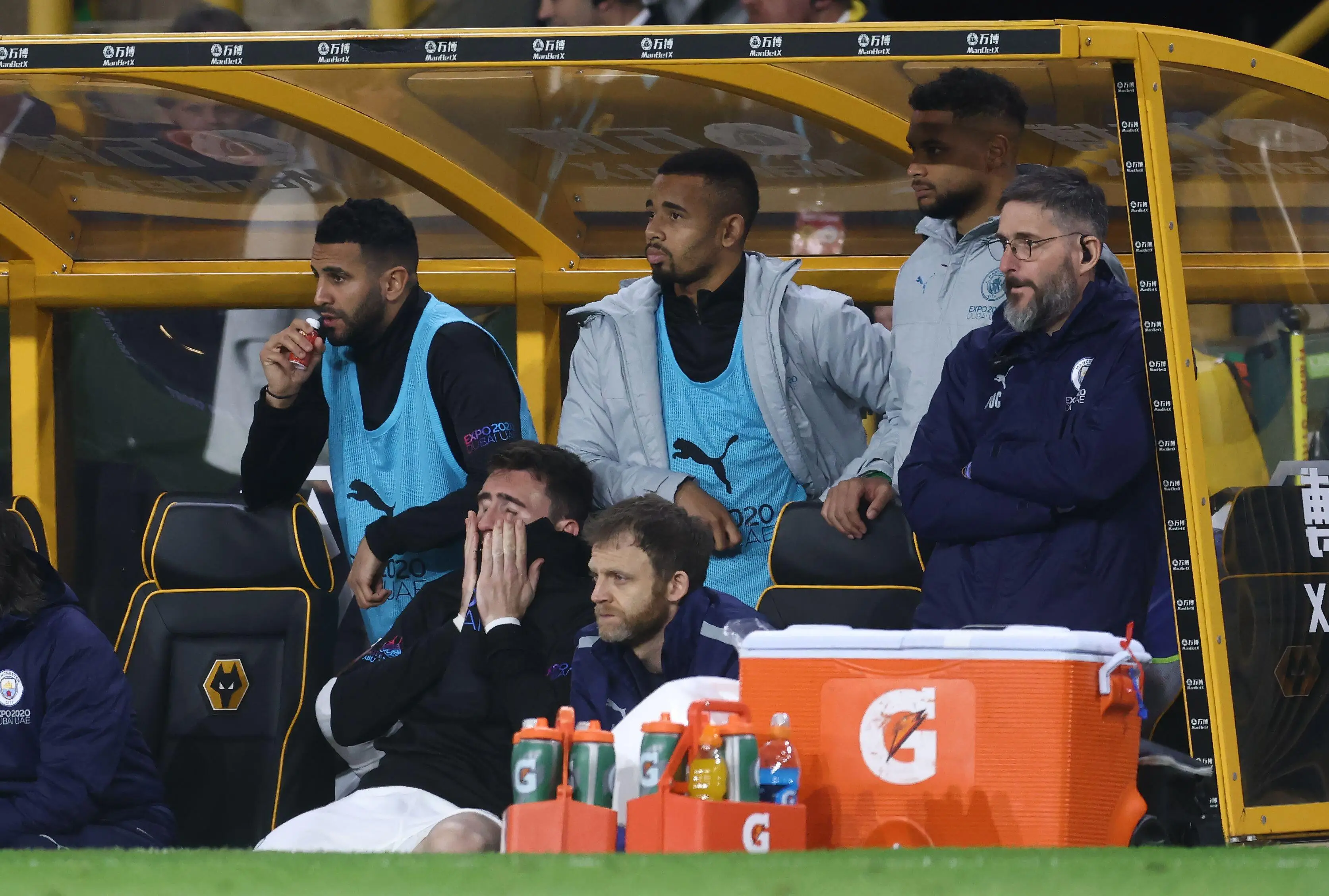 Laporte injured his knee against Wolves (Sportimage / Alamy)