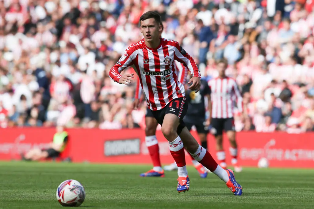 England U18 midfielder Chris Rigg pictured in action for Sunderland -