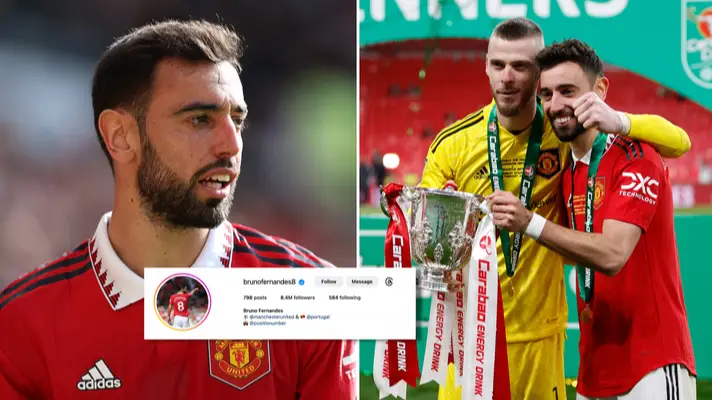 Fans think Bruno Fernandes aimed dig at Man United with David de Gea farewell message