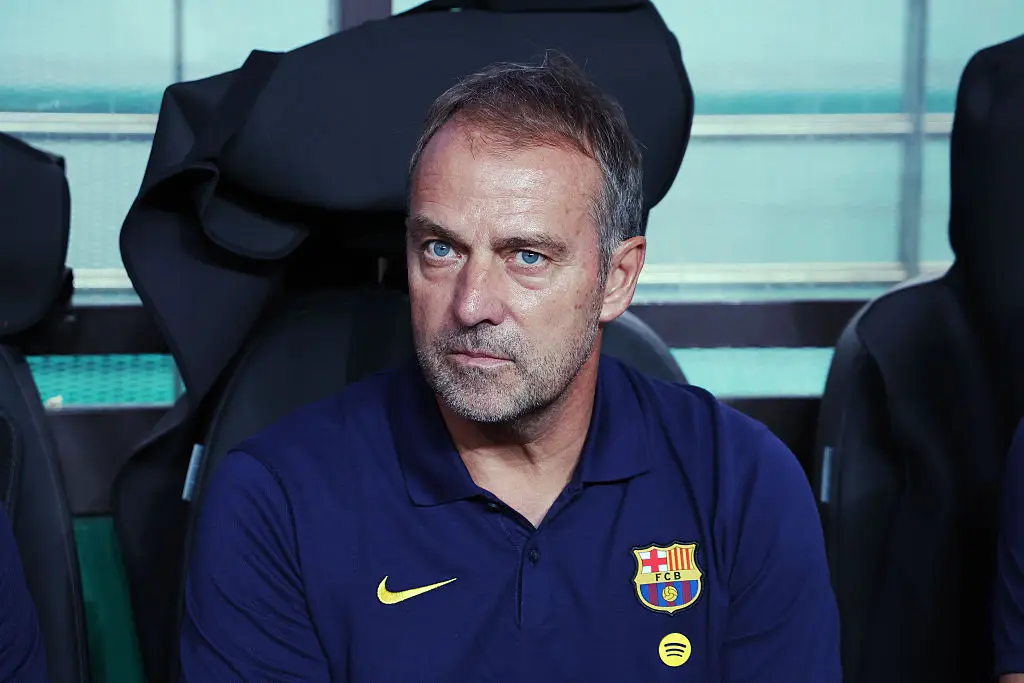 Hansi Flick has been handed a one game suspension following the Champions League clash with Inter Milan. (Image: Getty)