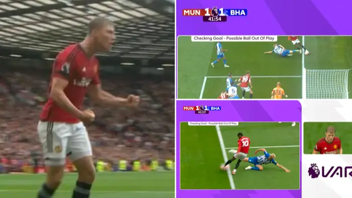 Rasmus Hojlund has dream goal on full Man Utd debut brutally ruled out by VAR