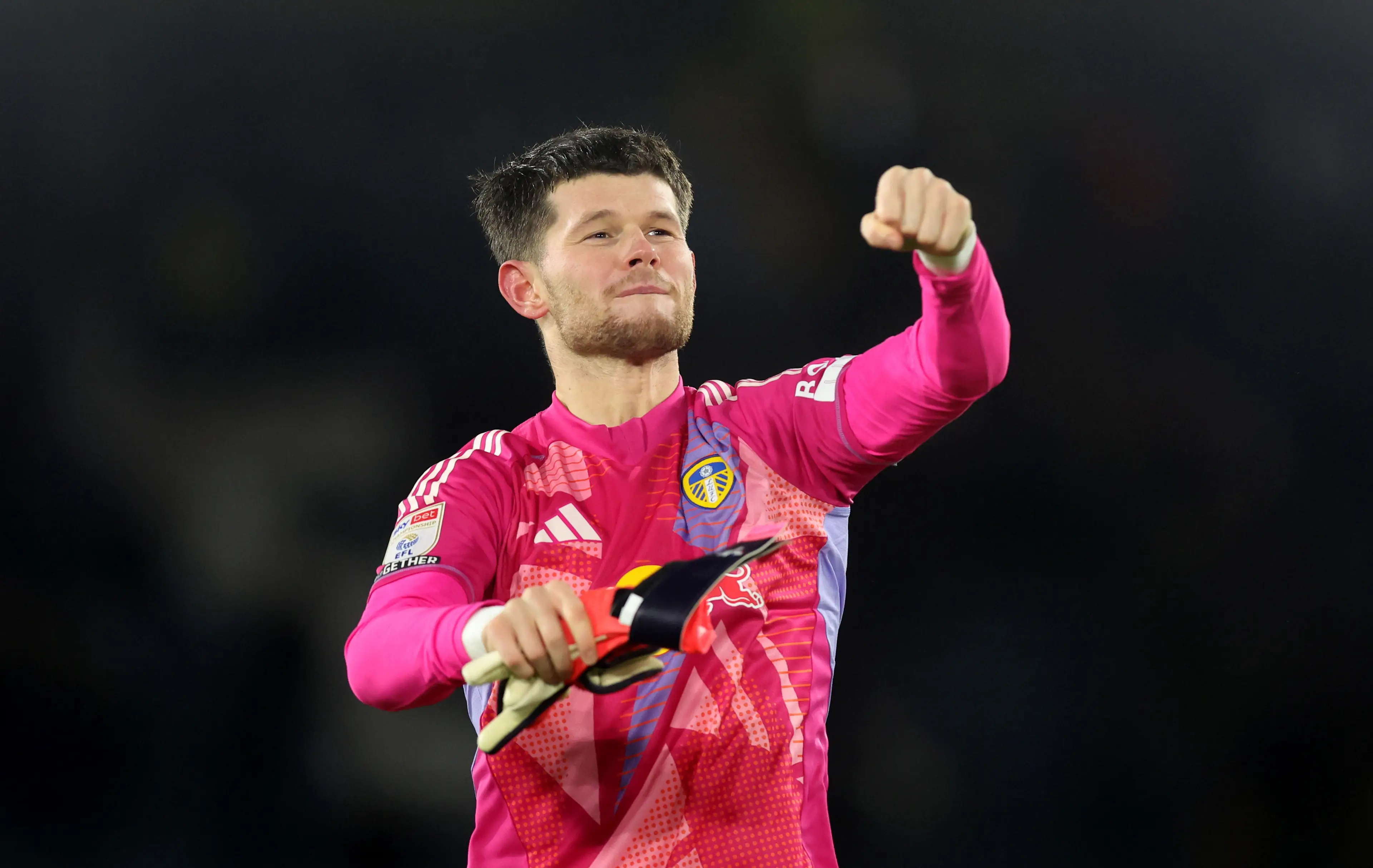 Illan Meslier has been linked with a move to Old Trafford. Image: Getty