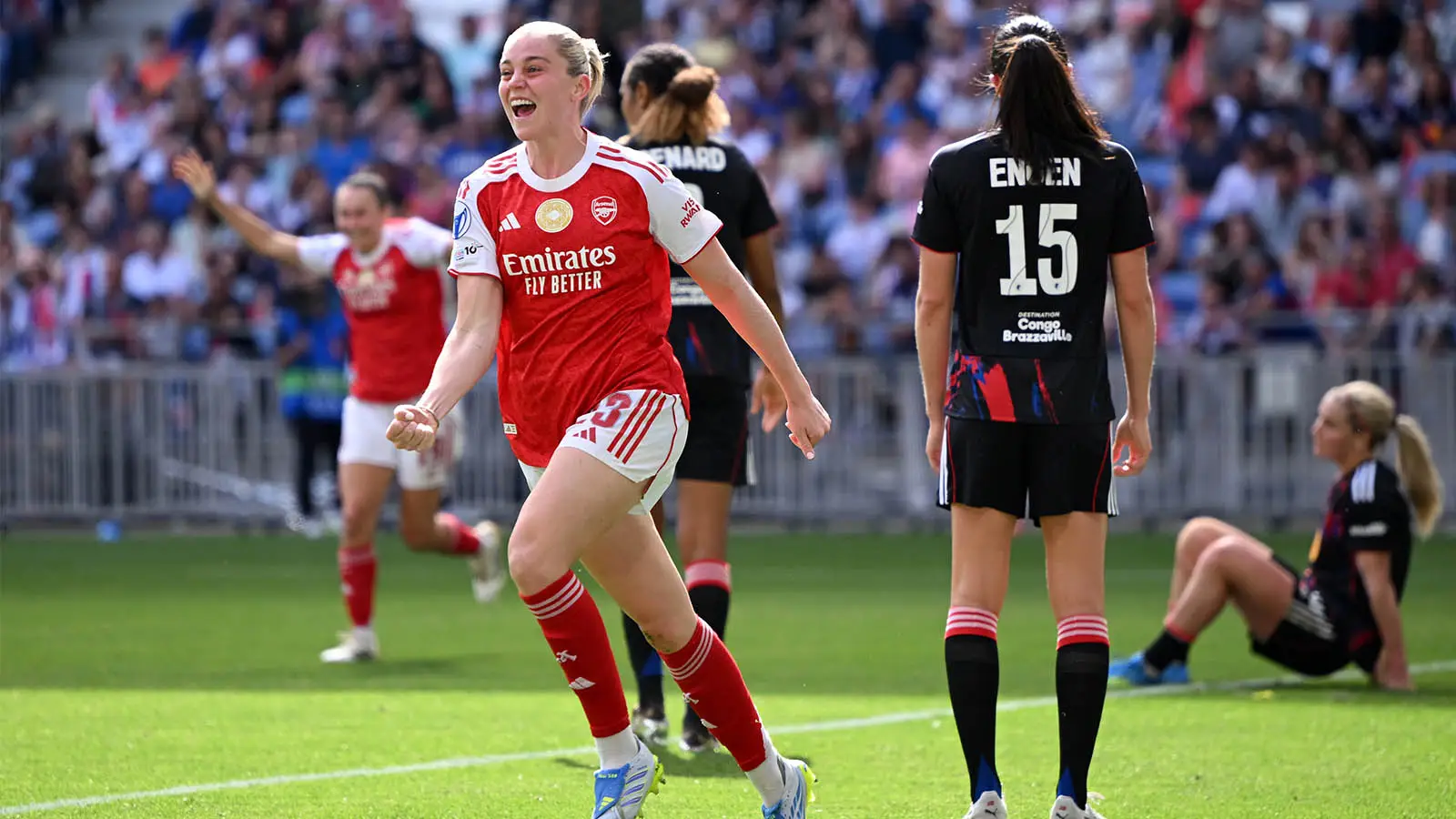 Russo scored two of her 24 goals for the season against Lyon (Image: Getty)