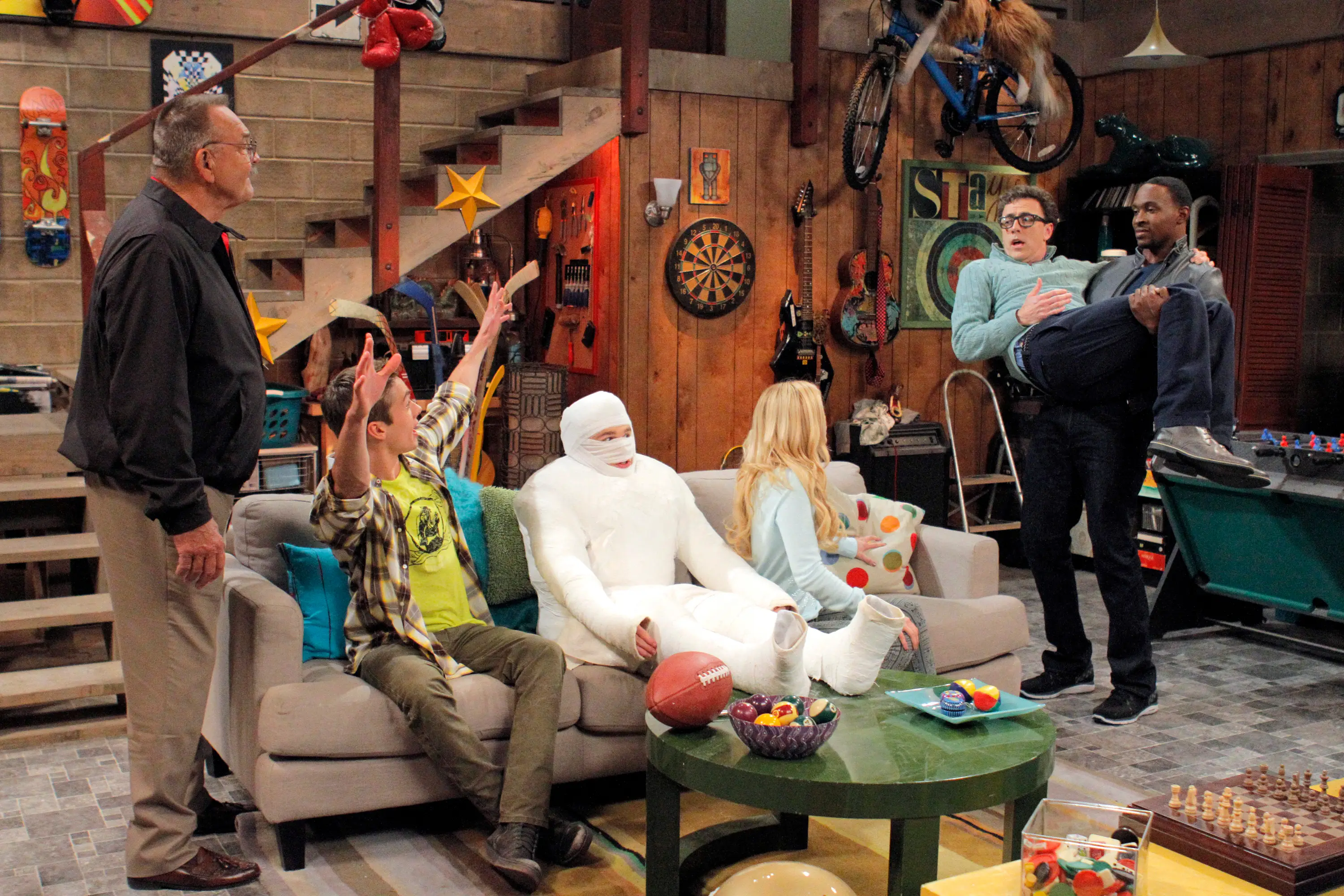 NFL legend Dick Butkus (left) in Disney's "I Didn't Do It" (Getty)