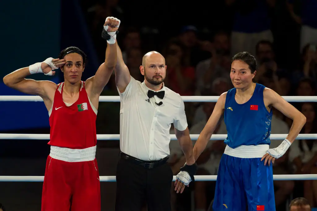 Khelif defeated Liu Yang in to win gold in Paris. (Image: Getty)