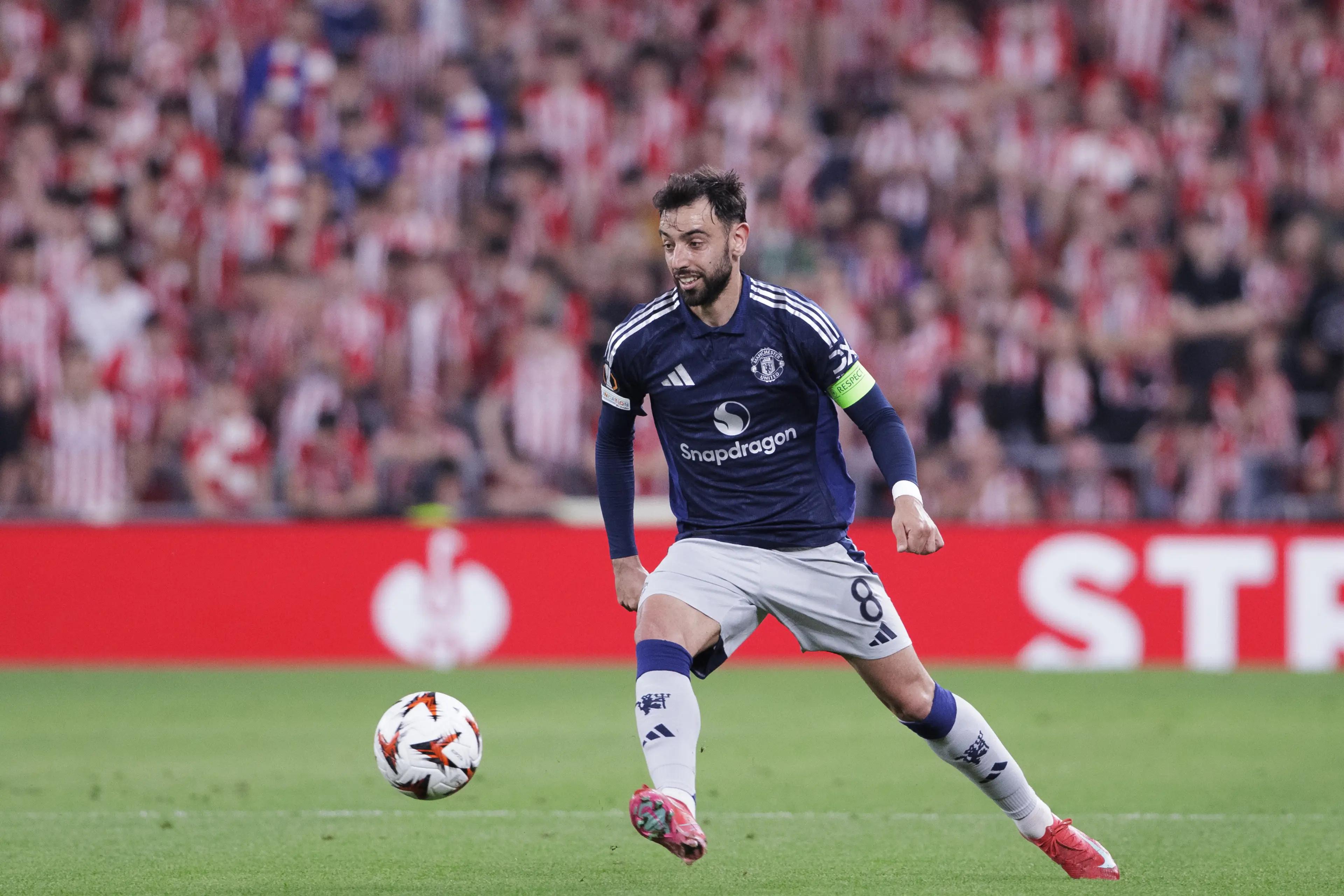Bruno Fernandes has been linked with a move away from Manchester United. Image: Getty