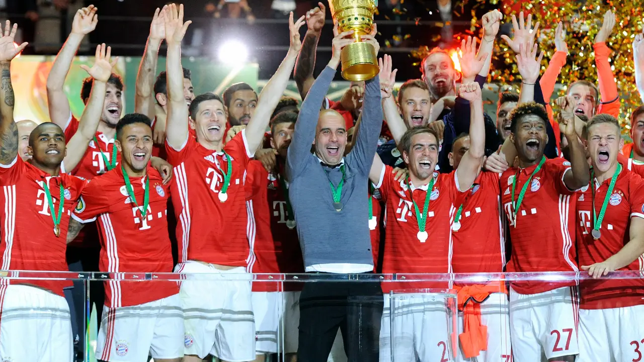 Pep Guardiola pictured during his time as Bayern Munich manager (