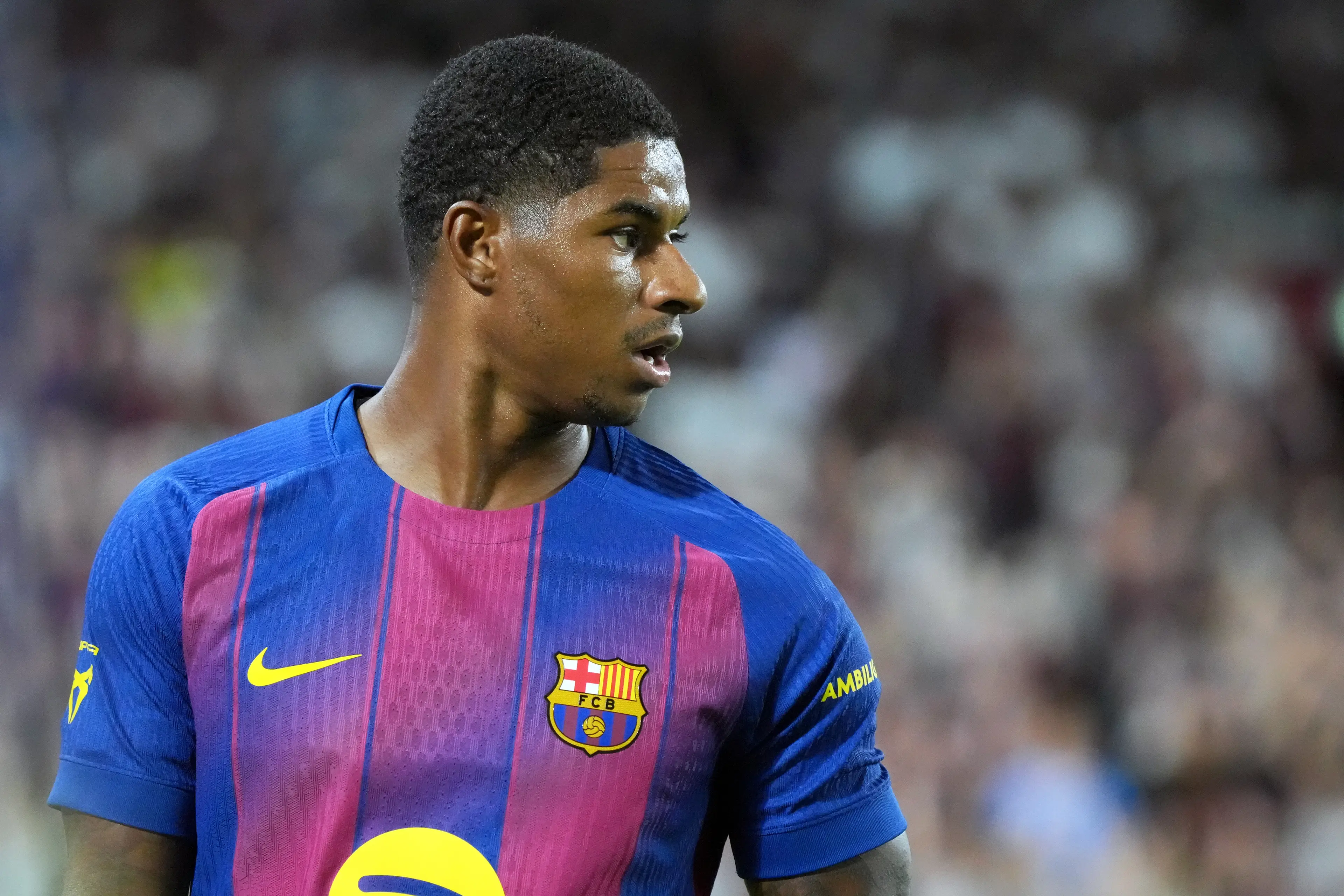 Marcus Rashford made his debut for Barcelona on Sunday. Image: Getty