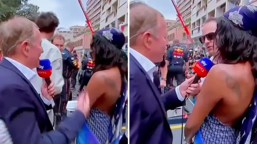 Martin Brundle Gets Awkwardly Denied A Grid Interview By Simone Ashley