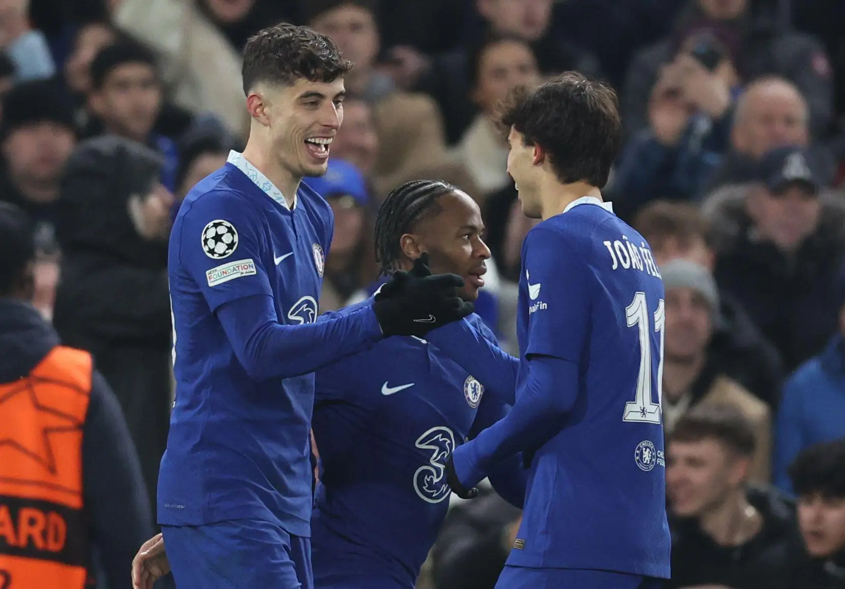 Kai Havertz celebrates scoring for Chelsea. Image: Alamy 