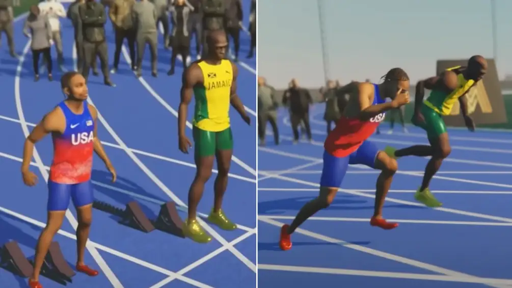 3D simulation shows what a 100m race between Usain Bolt and Noah Lyles would look like