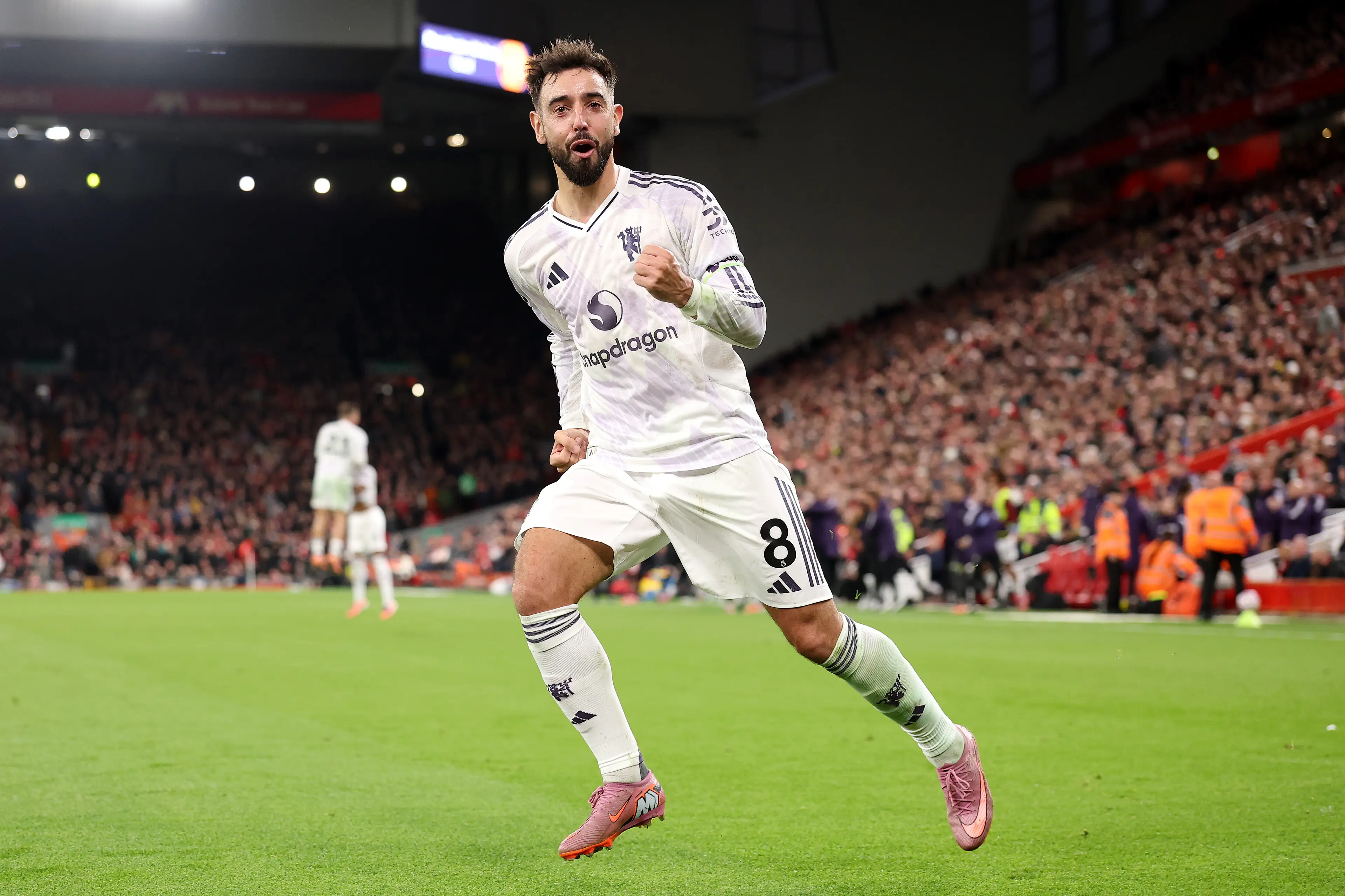 Bruno Fernandes has been linked with a departure away from Manchester United. Image: Getty