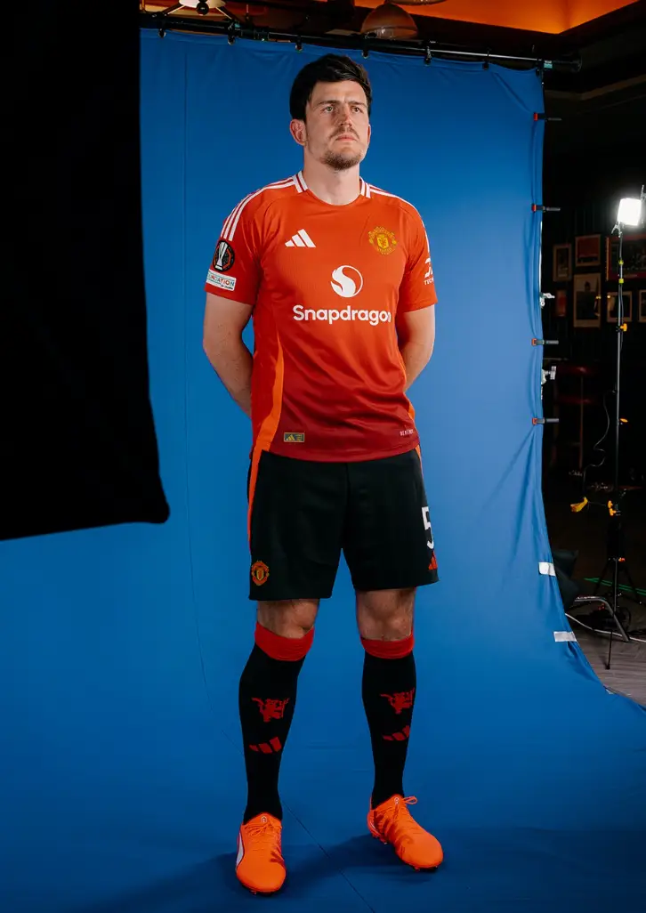 Manchester United are set to play the Europa League final in black shorts. Image: Manchester United 