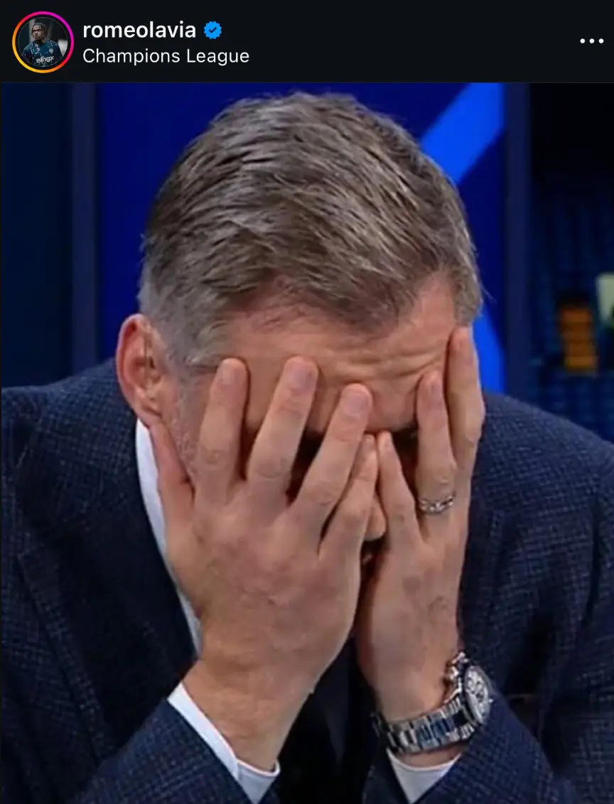 Lavia posted a picture of Carragher on his Instagram. Image credit: romeolavia