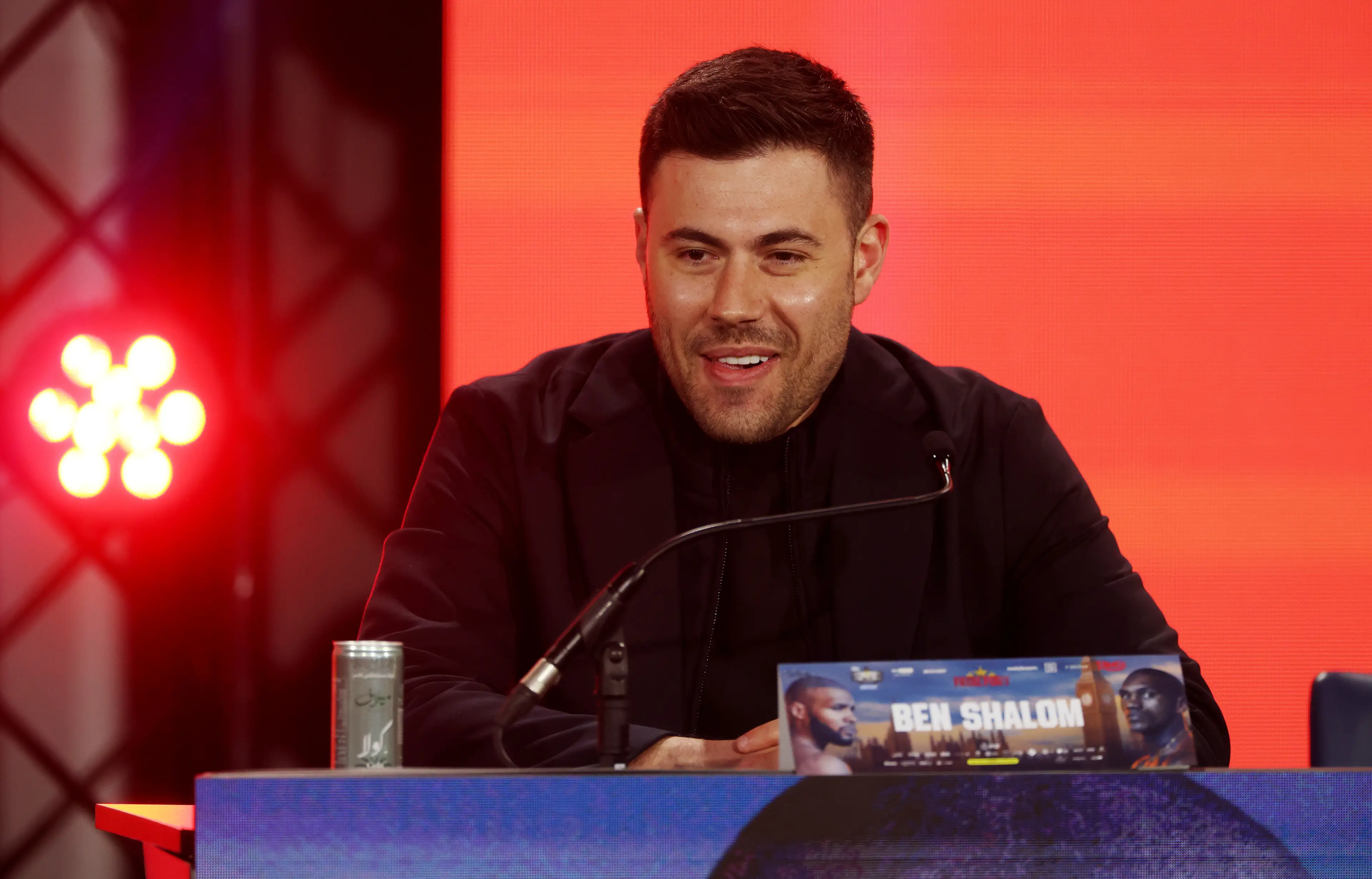 Ben Shalom during Chris Eubank Jr. vs. Conor Benn fight week. Image: Getty 