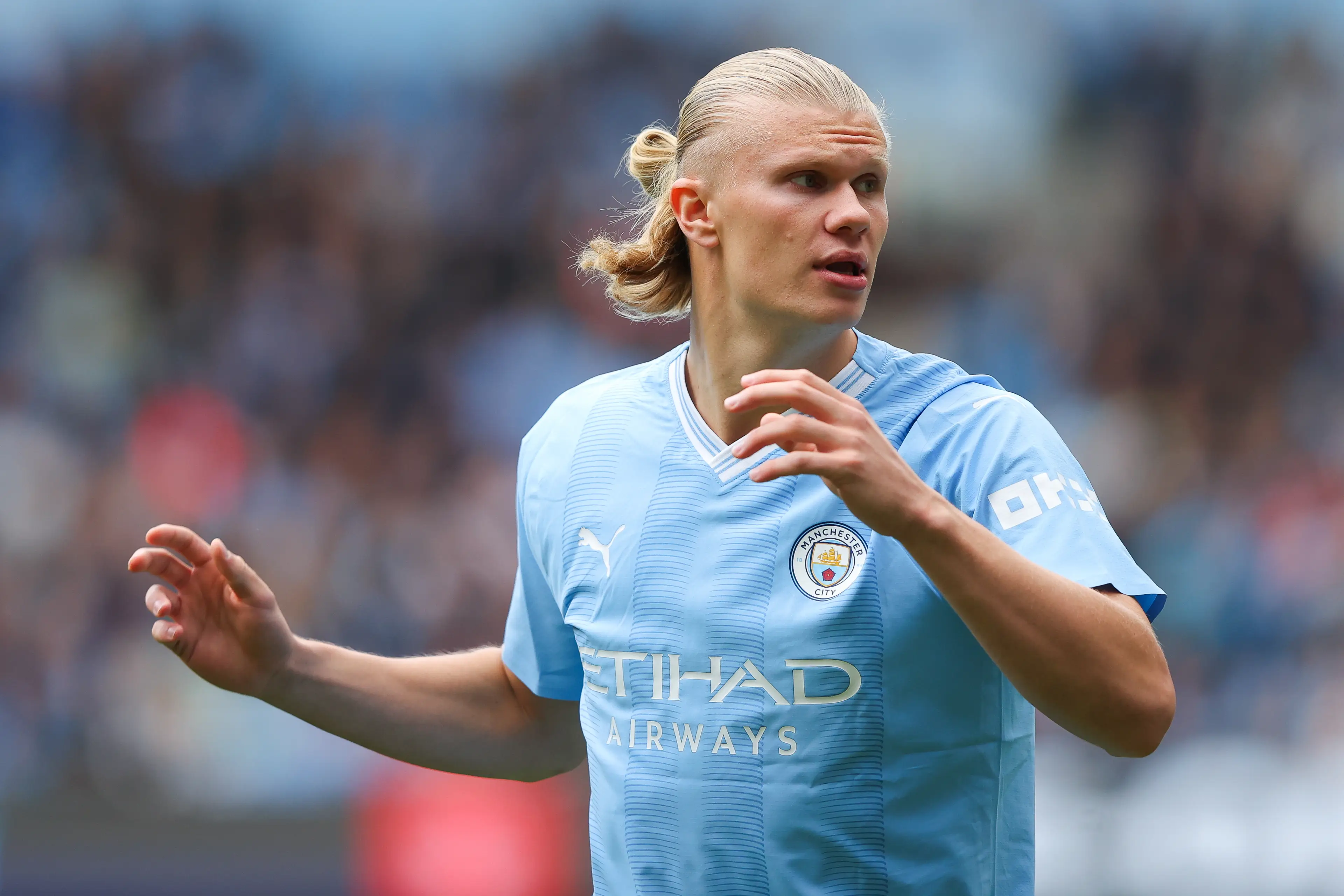 Haaland hasn't managed to make the team, despite scoring 44 goals in 2023. (Image