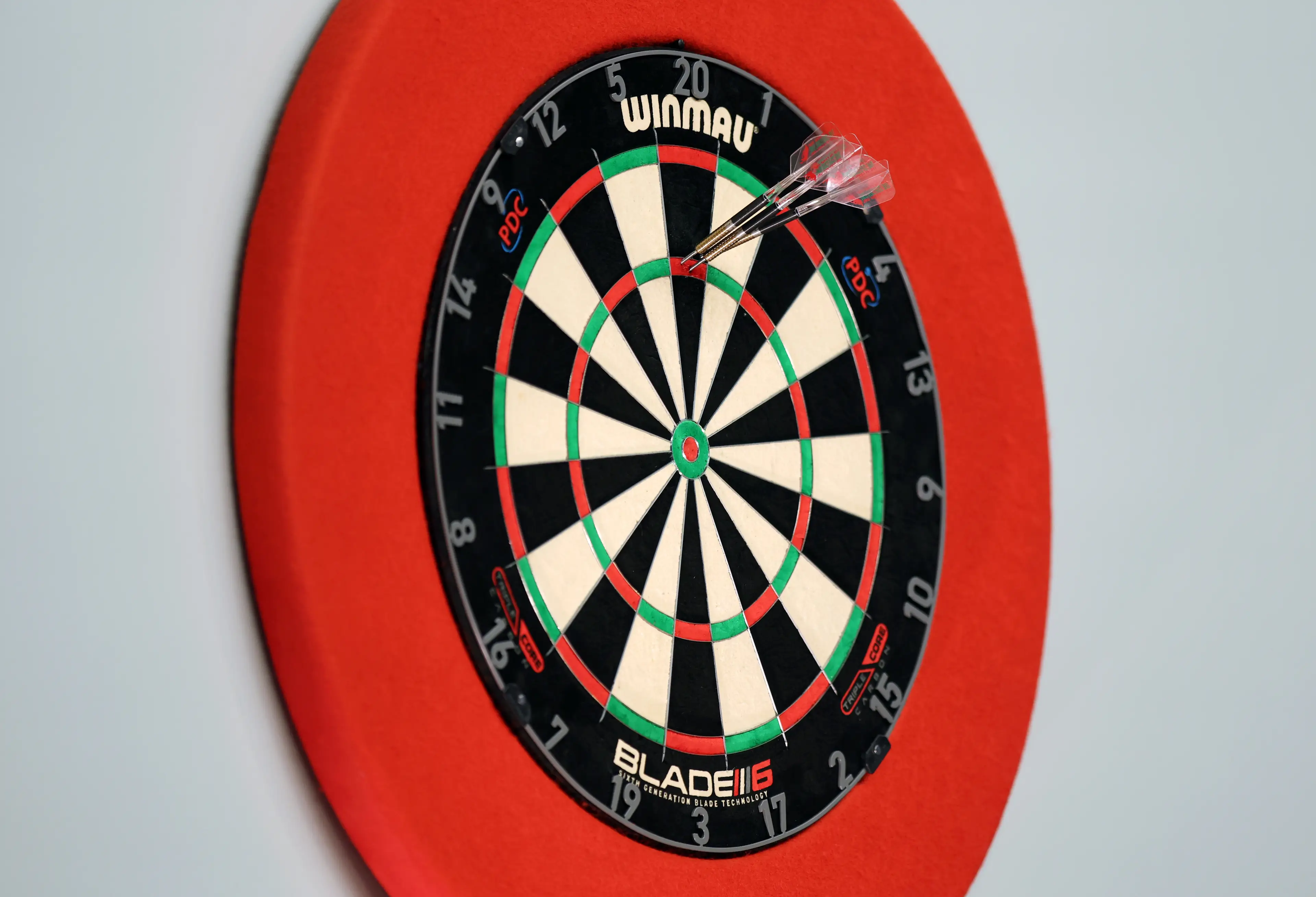 A dartboard has 20 numbers in an unusual order. Image: Getty