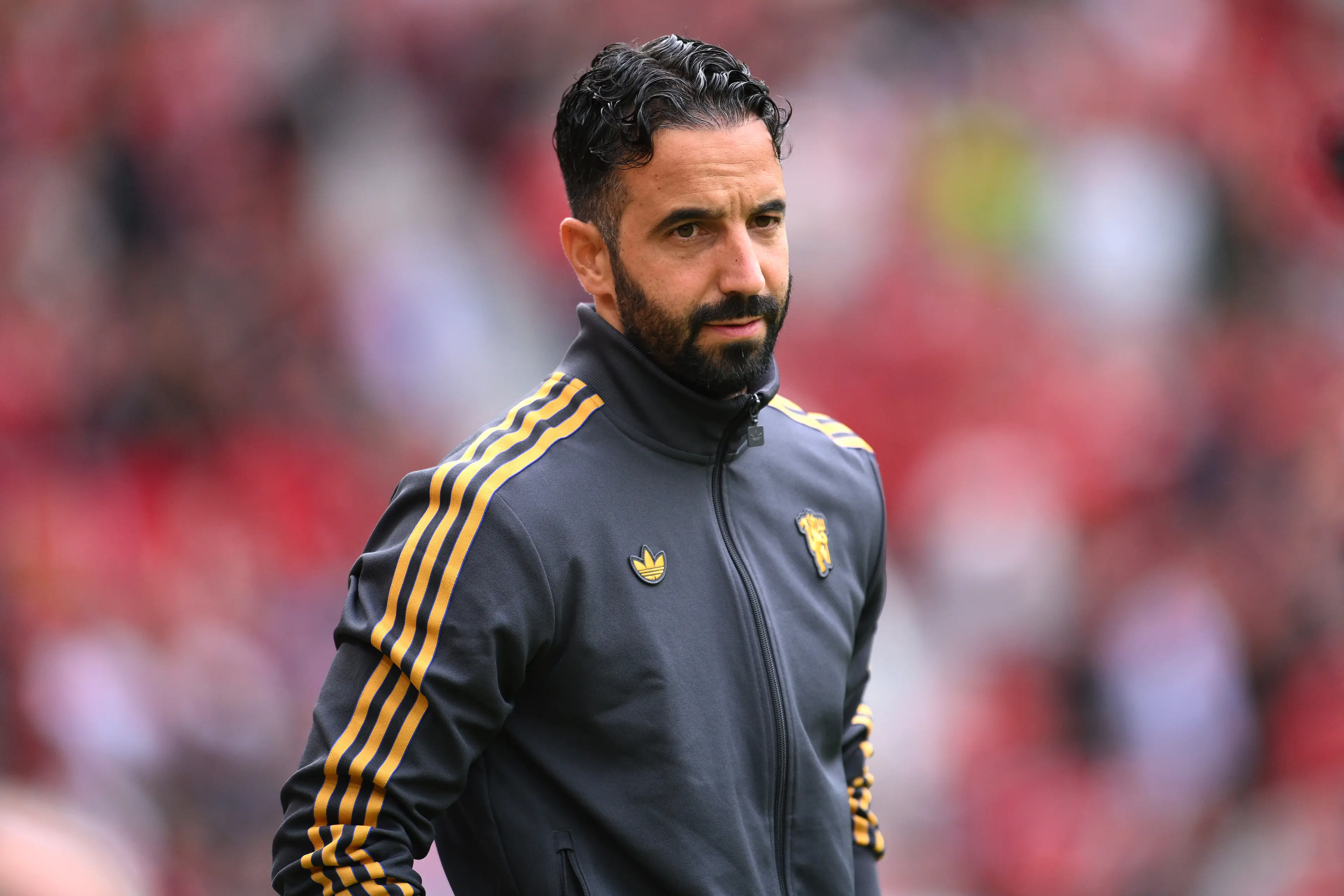 Ruben Amorim has introduced a new Manchester United pre-match routine. Image: Getty 