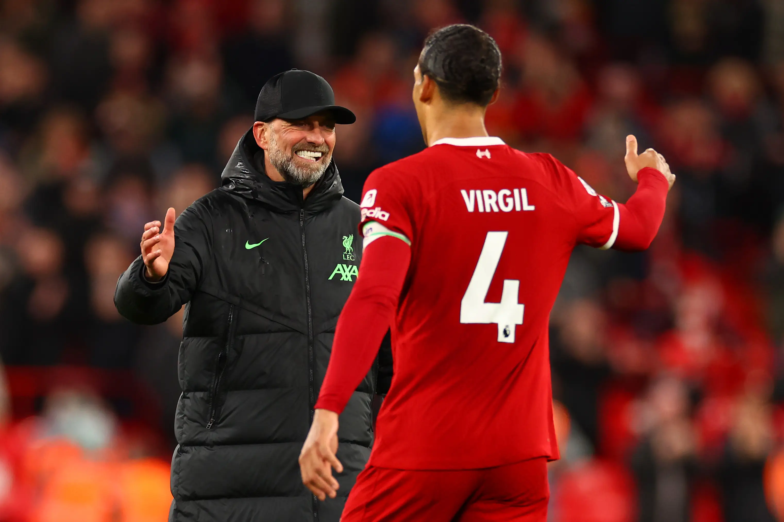 Jurgen Klopp and Virgil van Dijk. (Image: Getty)
