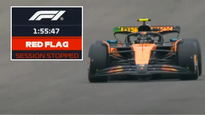 F1 pre-season testing thrown into chaos as session RED FLAGGED due to shock event