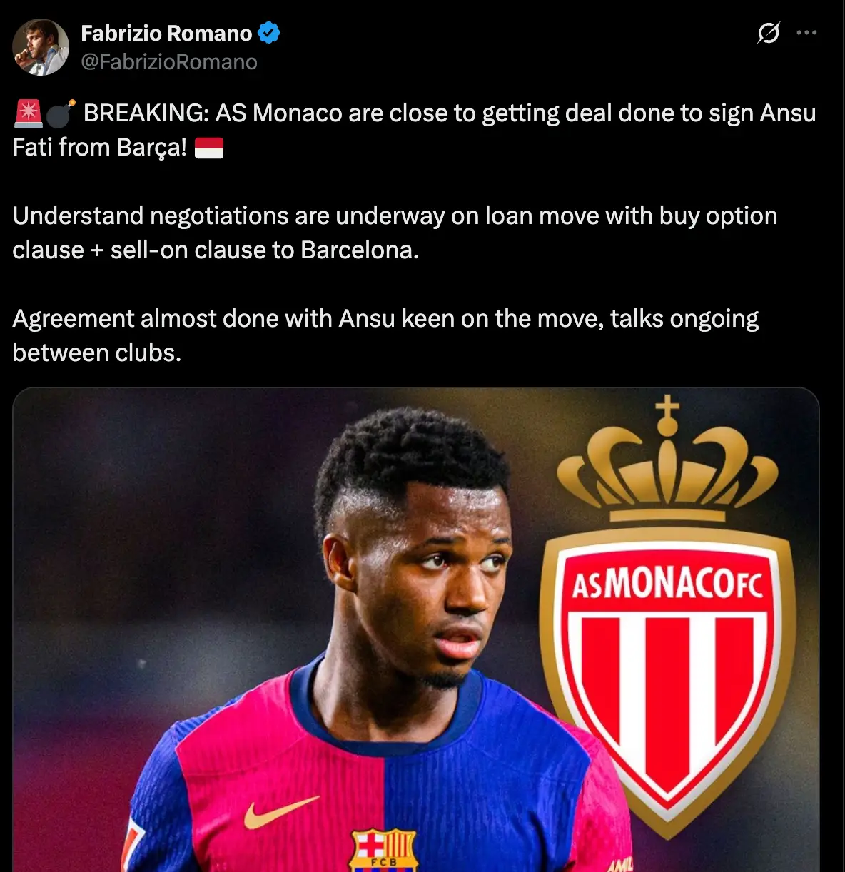 Image: Twitter/Fabrizio Romano