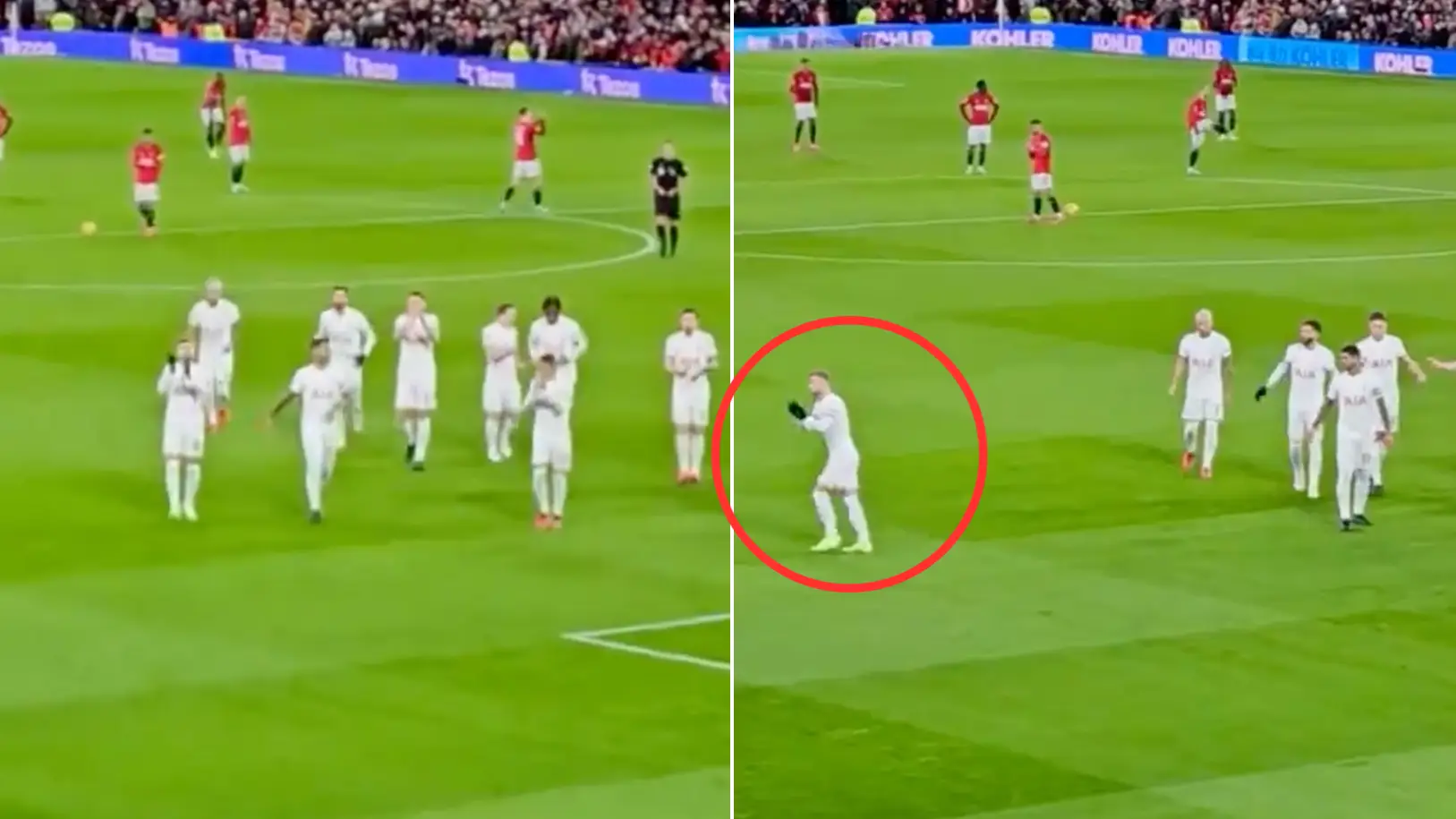 Timo Werner spotted forgetting Tottenham pre-match tradition ahead of Man Utd draw