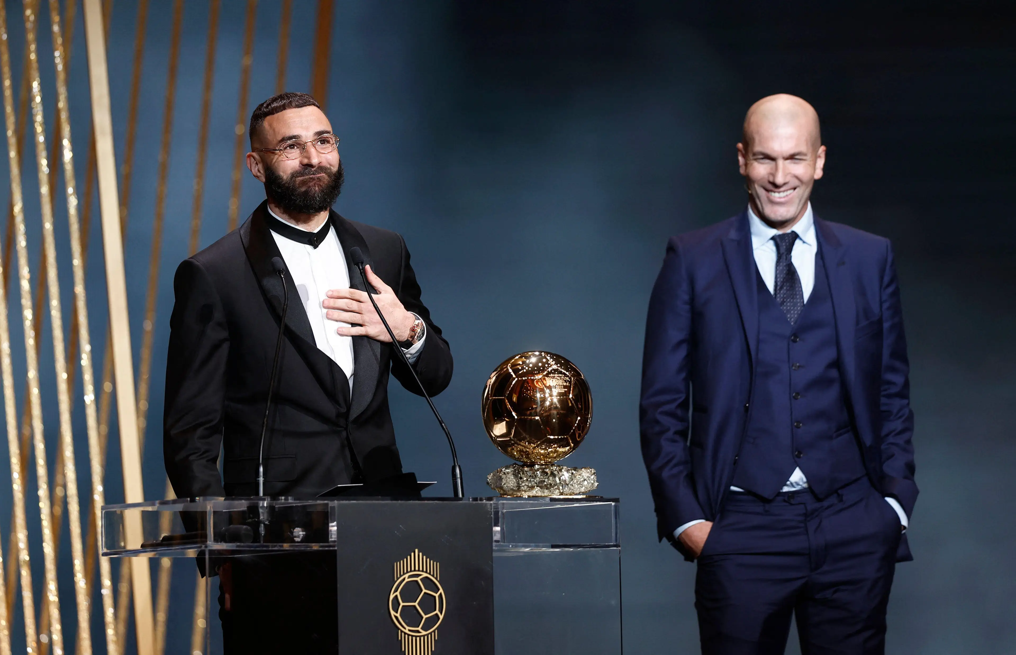 Benzema and Zidane earlier this year. (Image