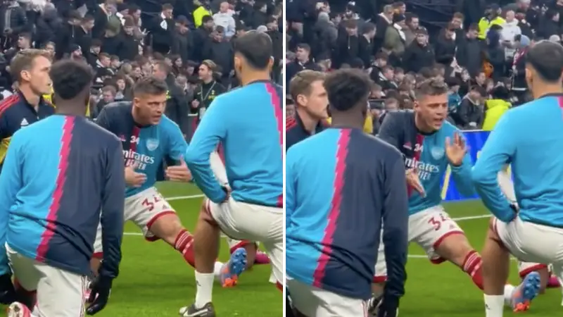 Granit Xhaka's incredible team talk before Spurs win has gone viral, he's a natural leader