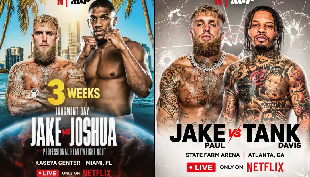 The Paul/Joshua and Paul/Davis posters side-by-side (Image: Netflix)