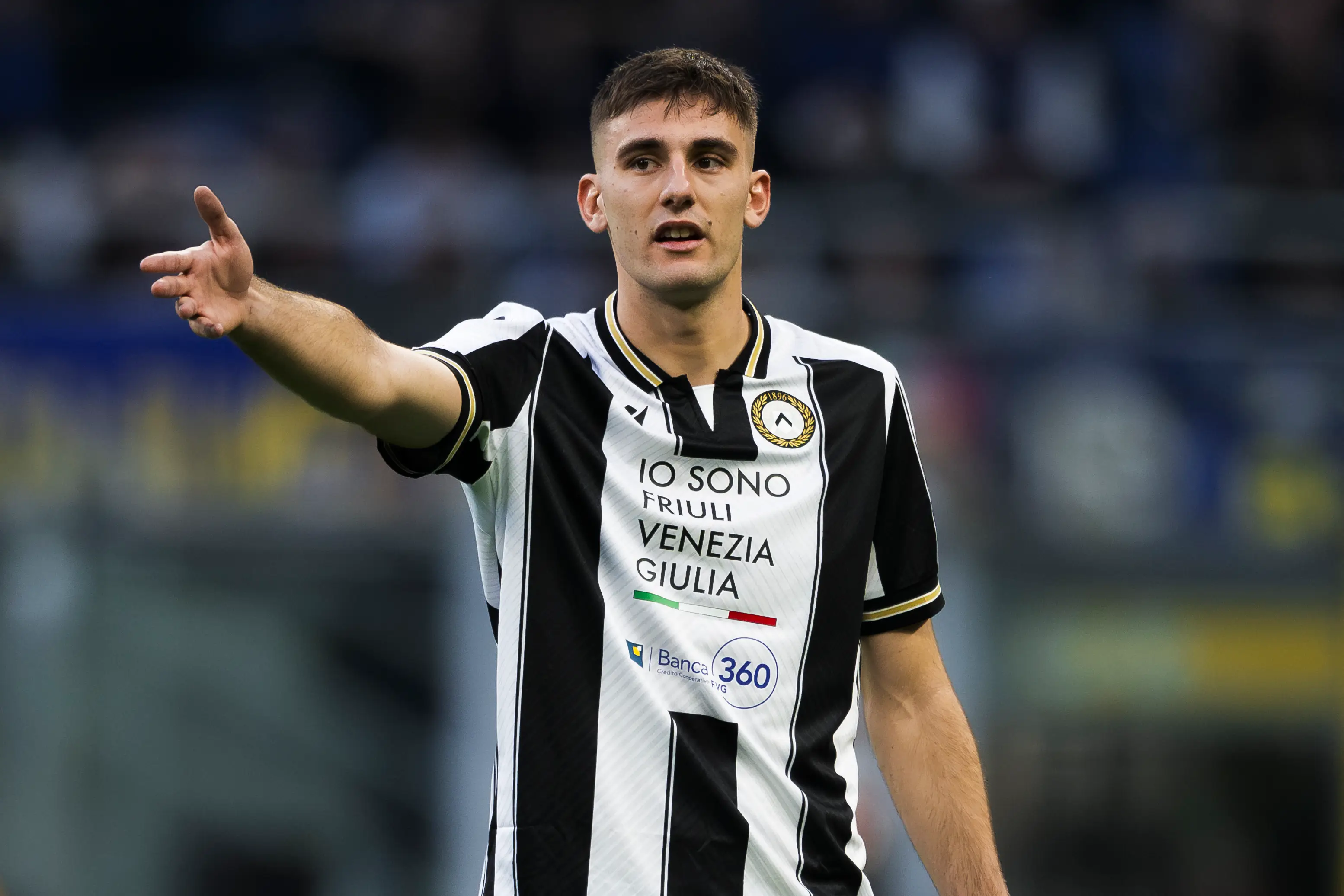 Lorenzo Lucca has been linked with Manchester United. Image: Getty