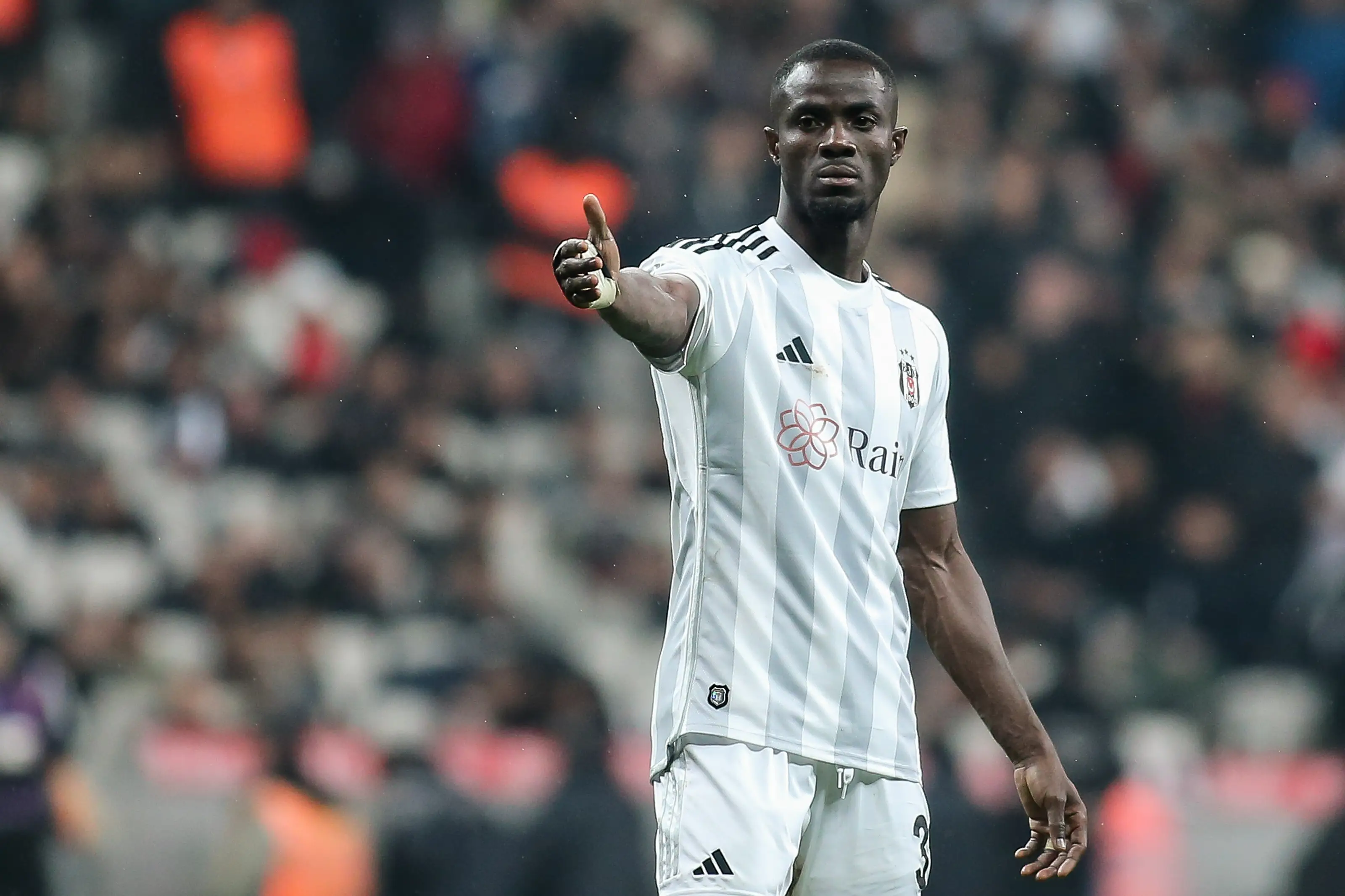Eric Bailly in action for Besiktas. Image: Getty