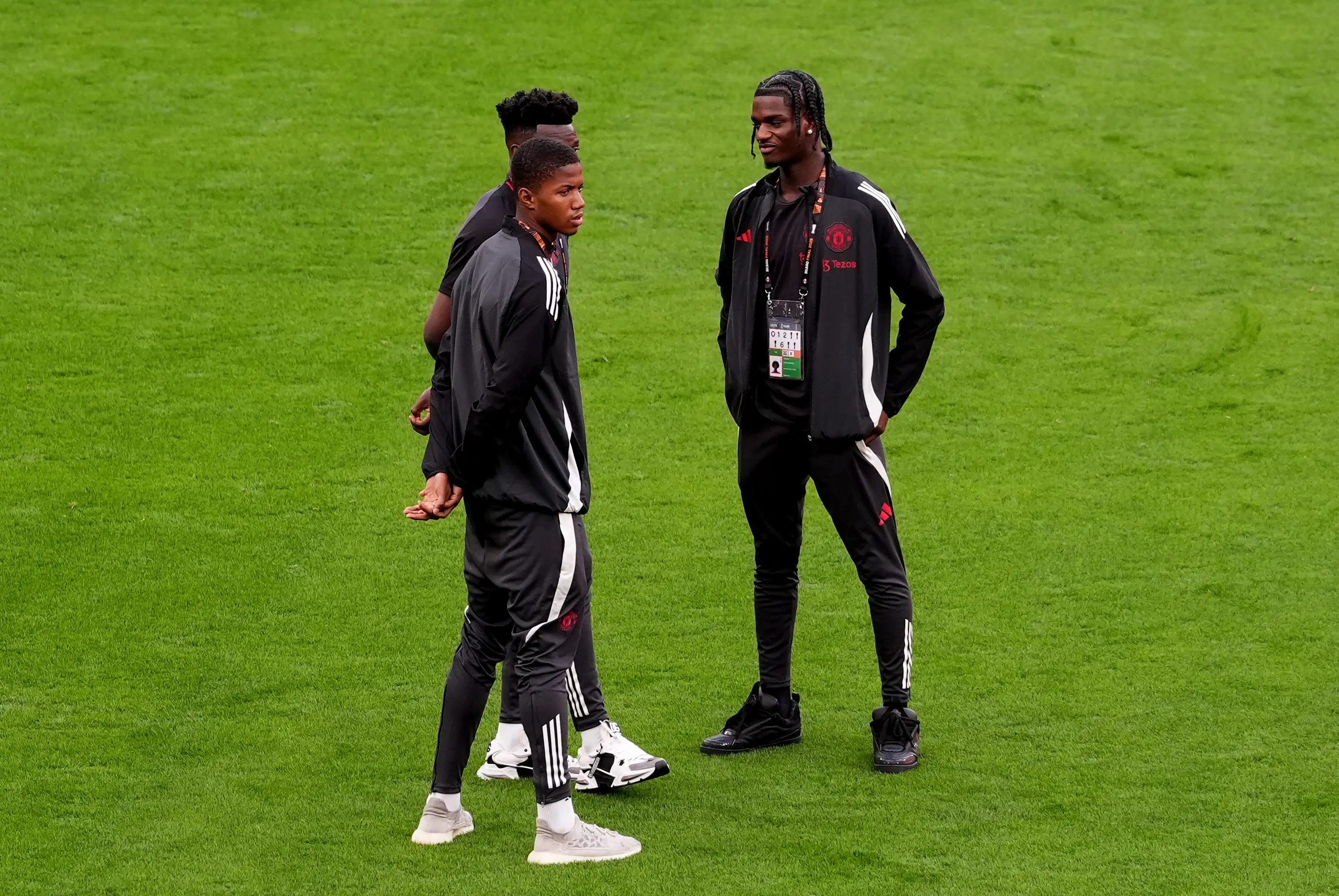 Chido Obi with Ayden Heaven. Image: Juanma - UEFA / Contributor via Getty