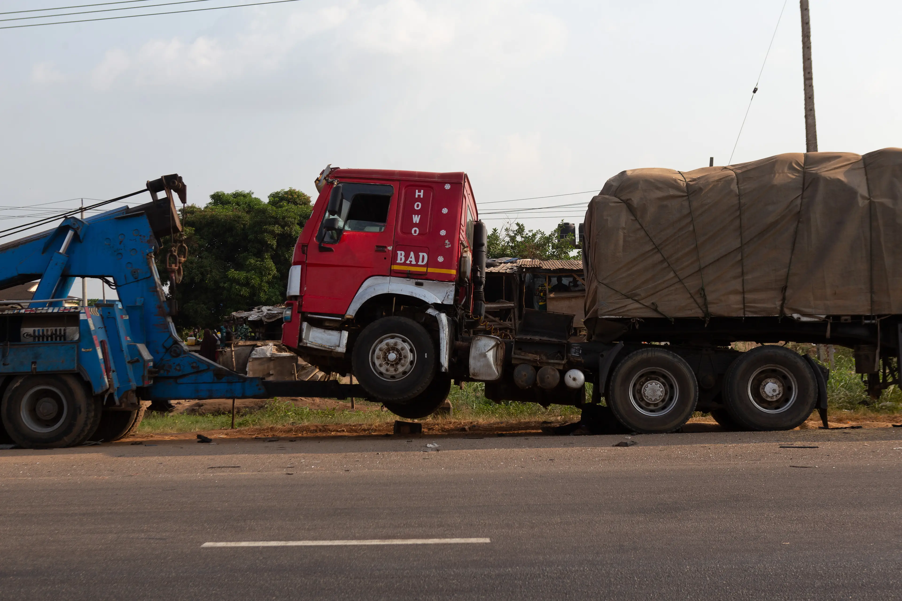 The aftermath of the car crash which killed Joshua's friends. Image: Getty