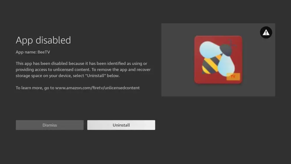 The message which is greeting some users in the UK. Image: Cordbusters