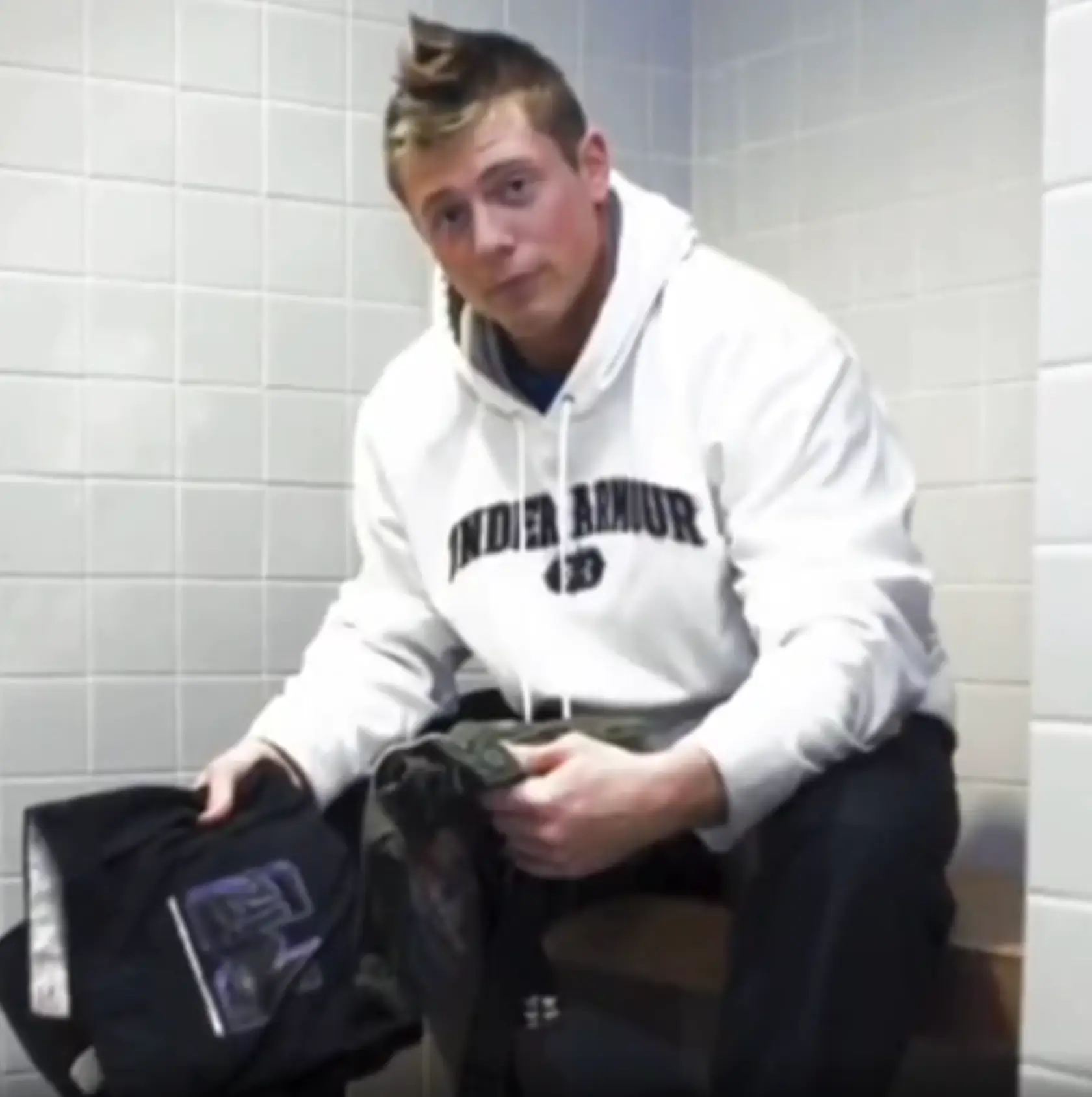 The Miz was banned from the WWE locker room and had to get changed in closets. Image: WWE