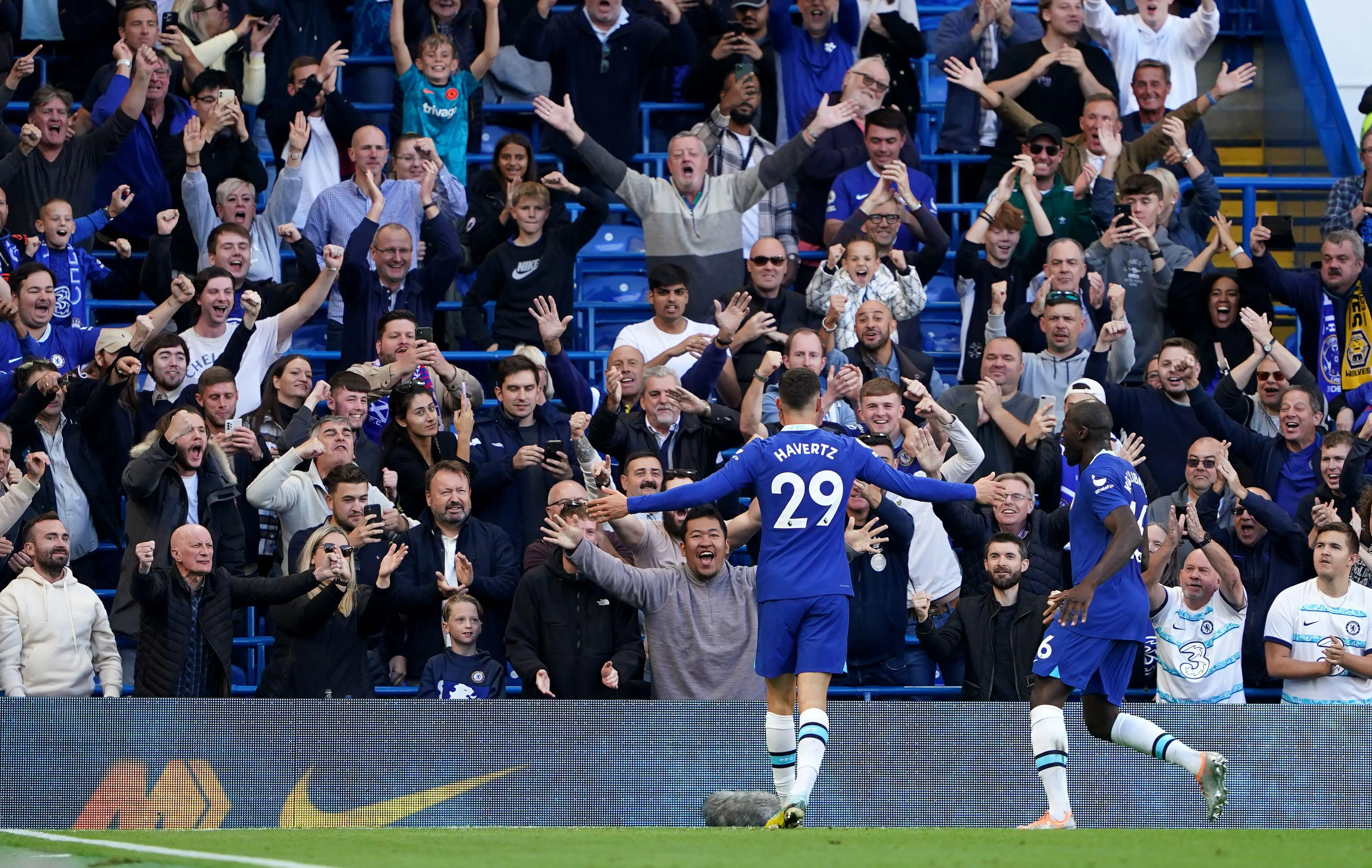 Kai Havertz celebrates scoring their side's first goal of the game (PA Images / Alamy Stock Photo)