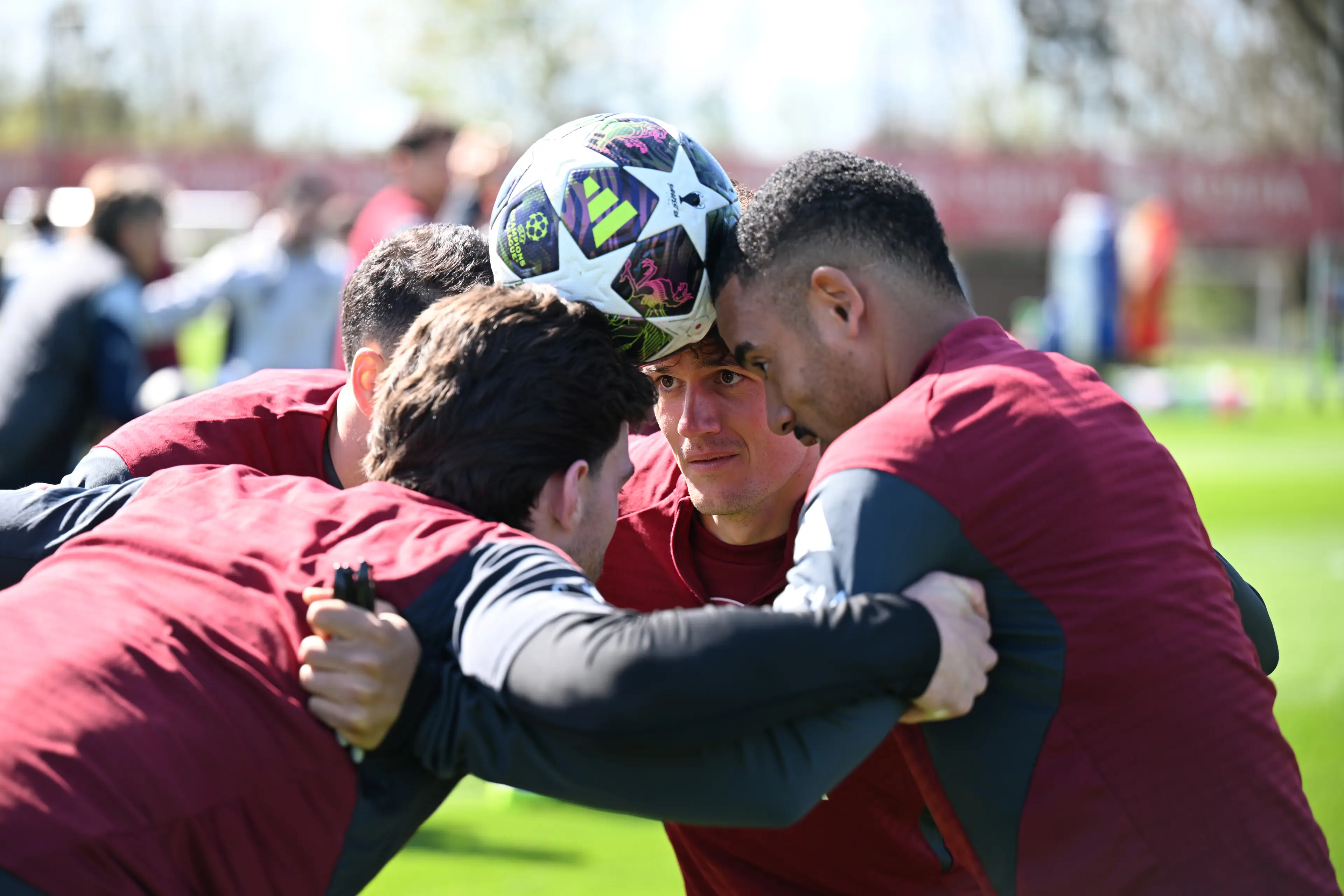 Arsenal were spotted training various different training methods ahead of the match. (Image: Stuart MacFarlane/Arsenal FC via Getty Images)