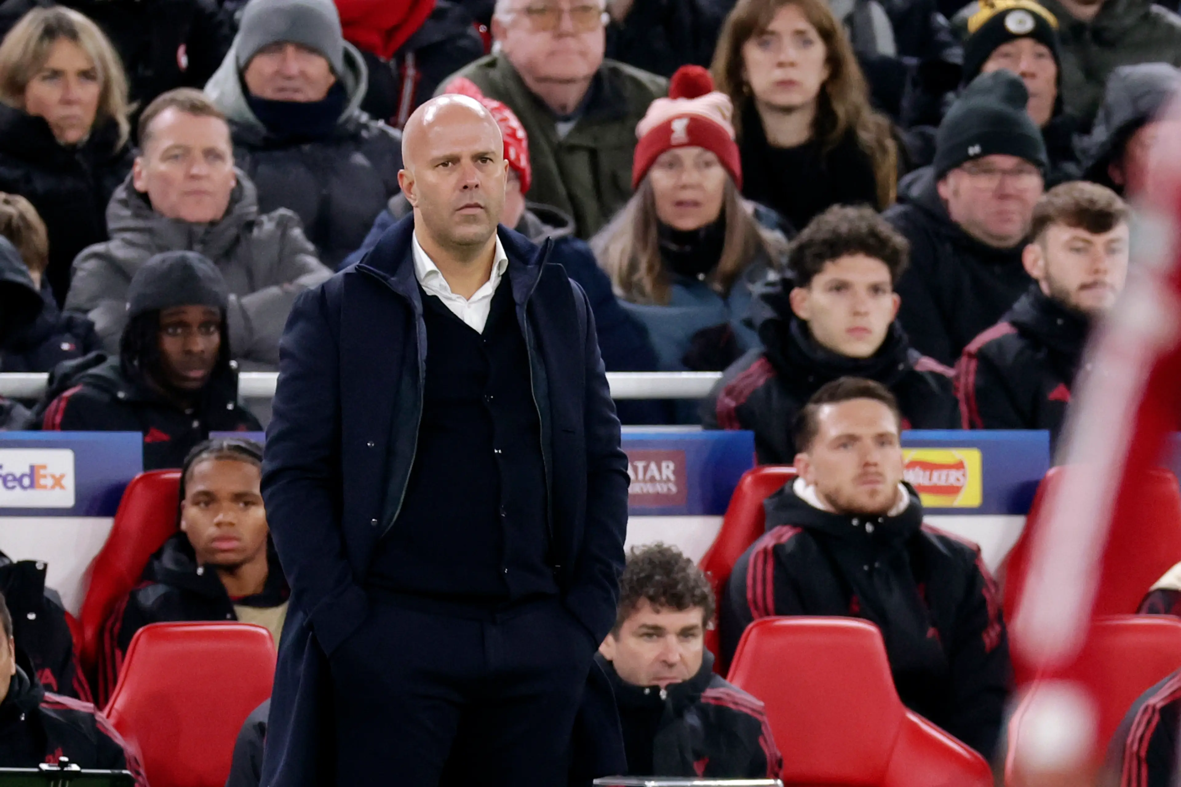 Arne Slot is under pressure at Liverpool. Image: Getty