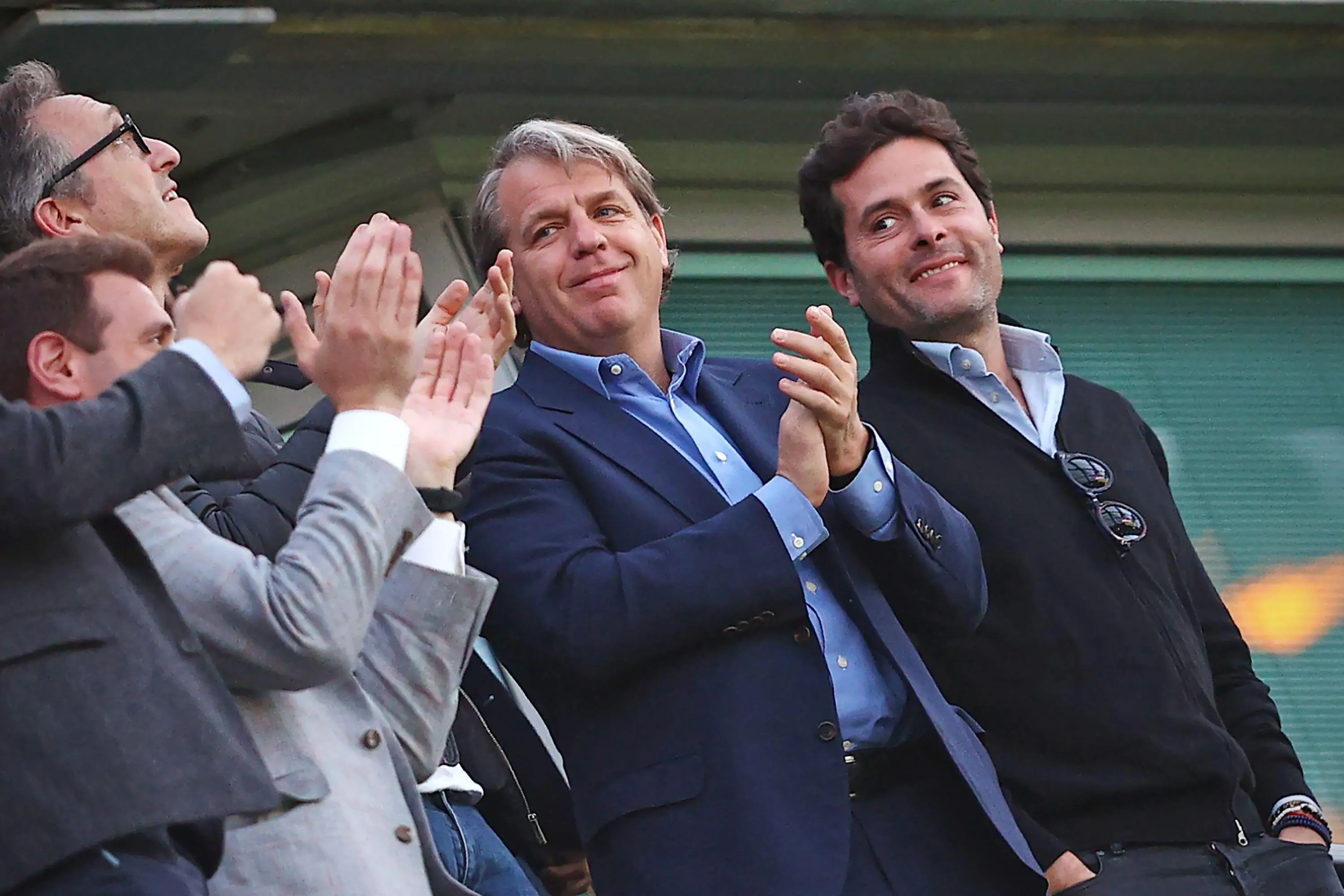 Todd Boehly at a Chelsea football match at Stamford Bridge in London. (Alamy)