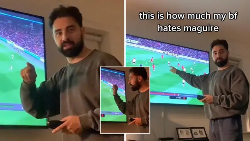Lad gives full on Monday Night Football-esque rant about Harry Maguire to his girlfriend