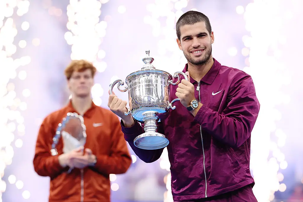 Alcaraz beat Sinner in the US Open final (Image: Getty)