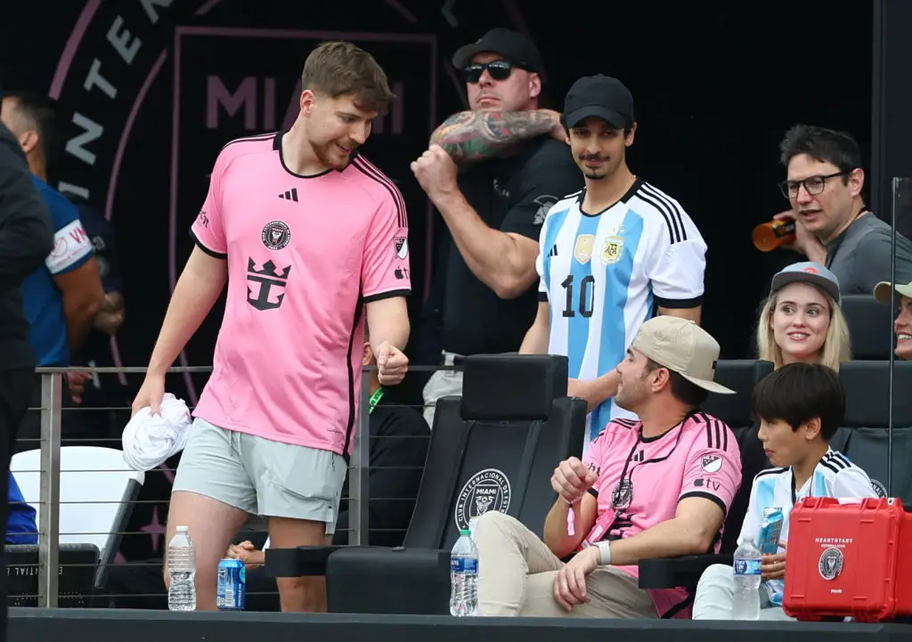 Mr Beast has previously been spotted supporting Ronaldo's rival Lionel Messi at Inter Miami matches. (Image: Getty)
