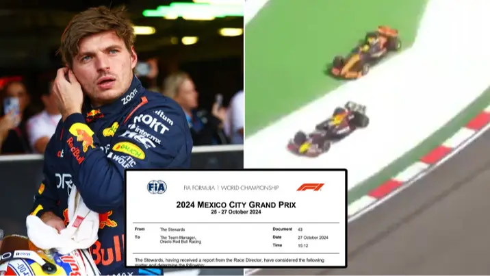 FIA release statement explaining Max Verstappen 20-second Mexico GP penalty after Lando Norris incidents