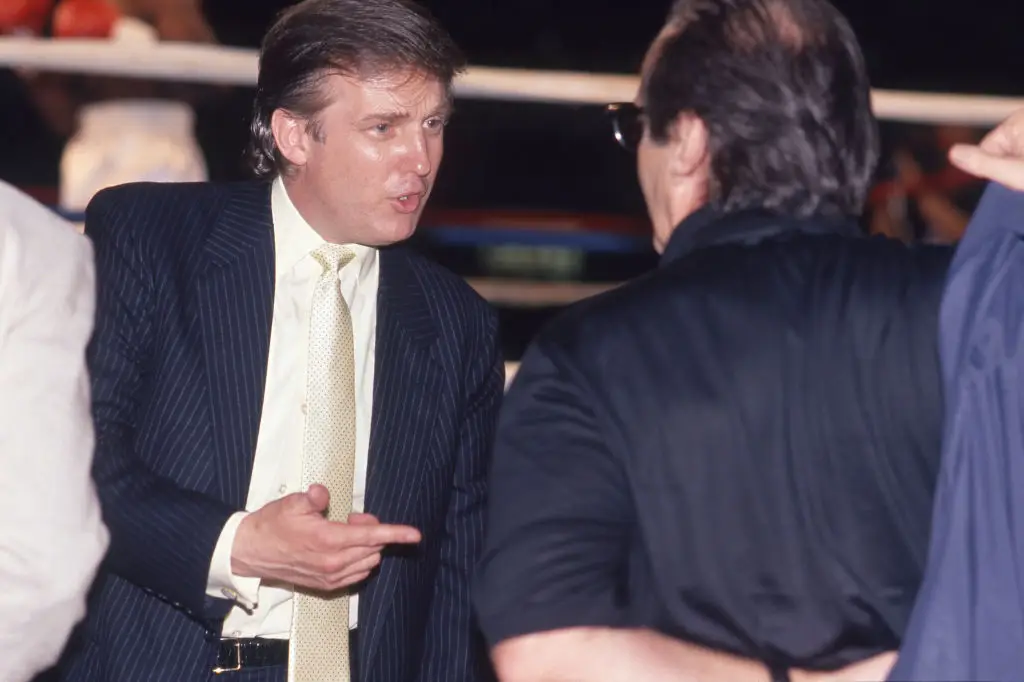 Donald Trump was involved with boxing in the 1980s and 1990s (Credit:Getty)