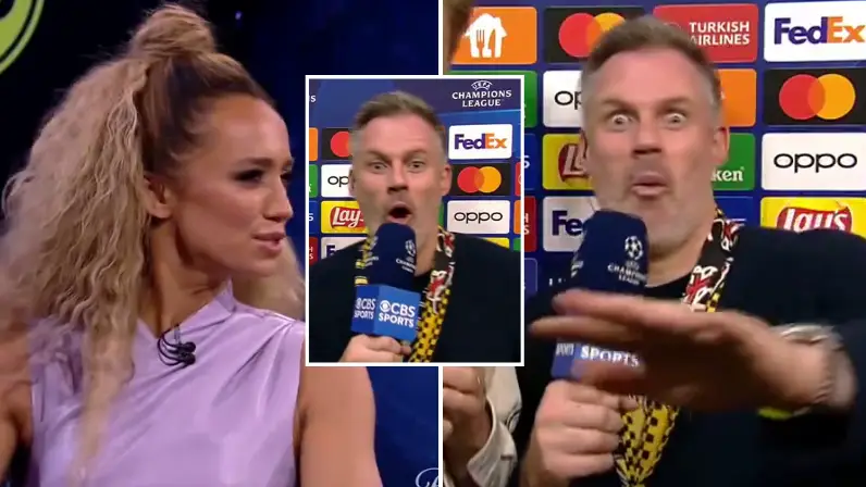 Jamie Carragher cut off by Kate Abdo in chaotic end to CBS Sports broadcast