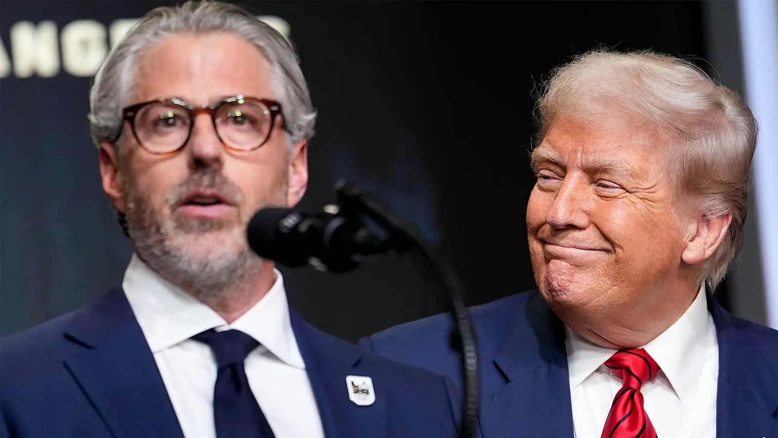 US President Donald Trump pictured alongside LA28 organising chairman Casey Wasserman (Image: Getty)