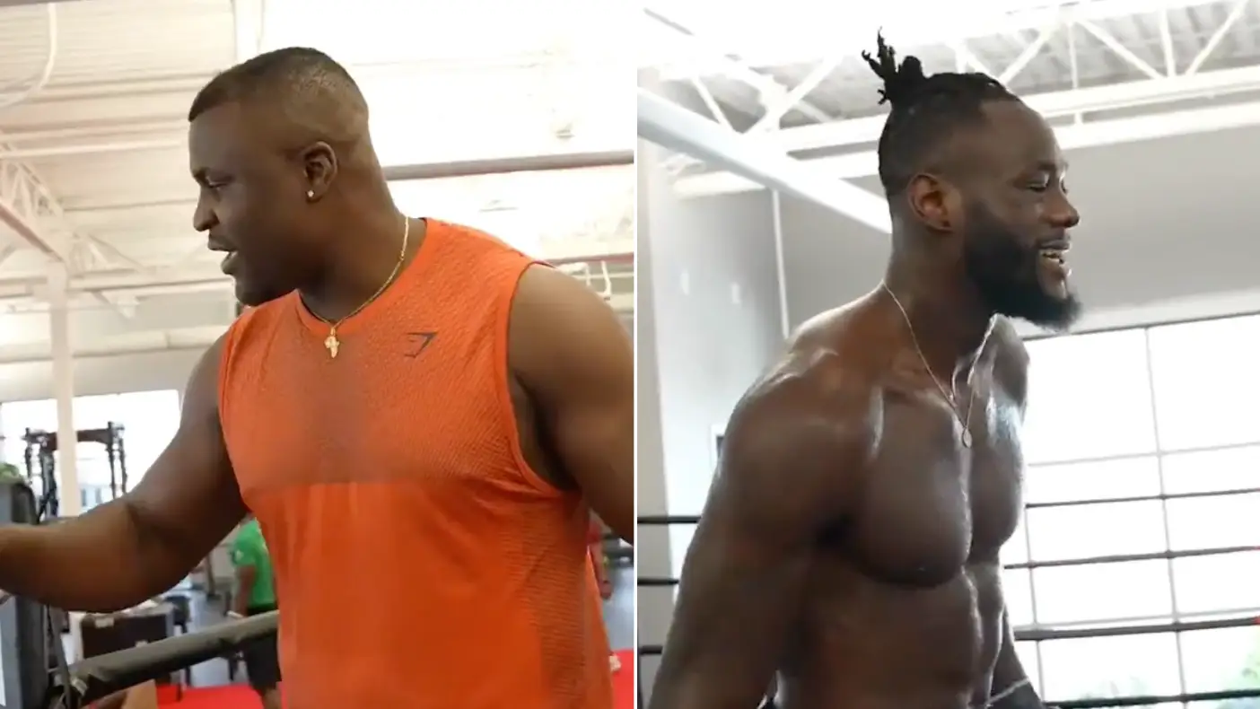 Footage of the time Francis Ngannou met Deontay Wilder has got fans talking