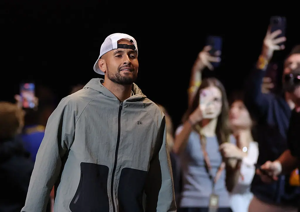 Kyrgios won the Battle of the Sexes. (Image: Amr Alfiky - Pool / Getty Images)